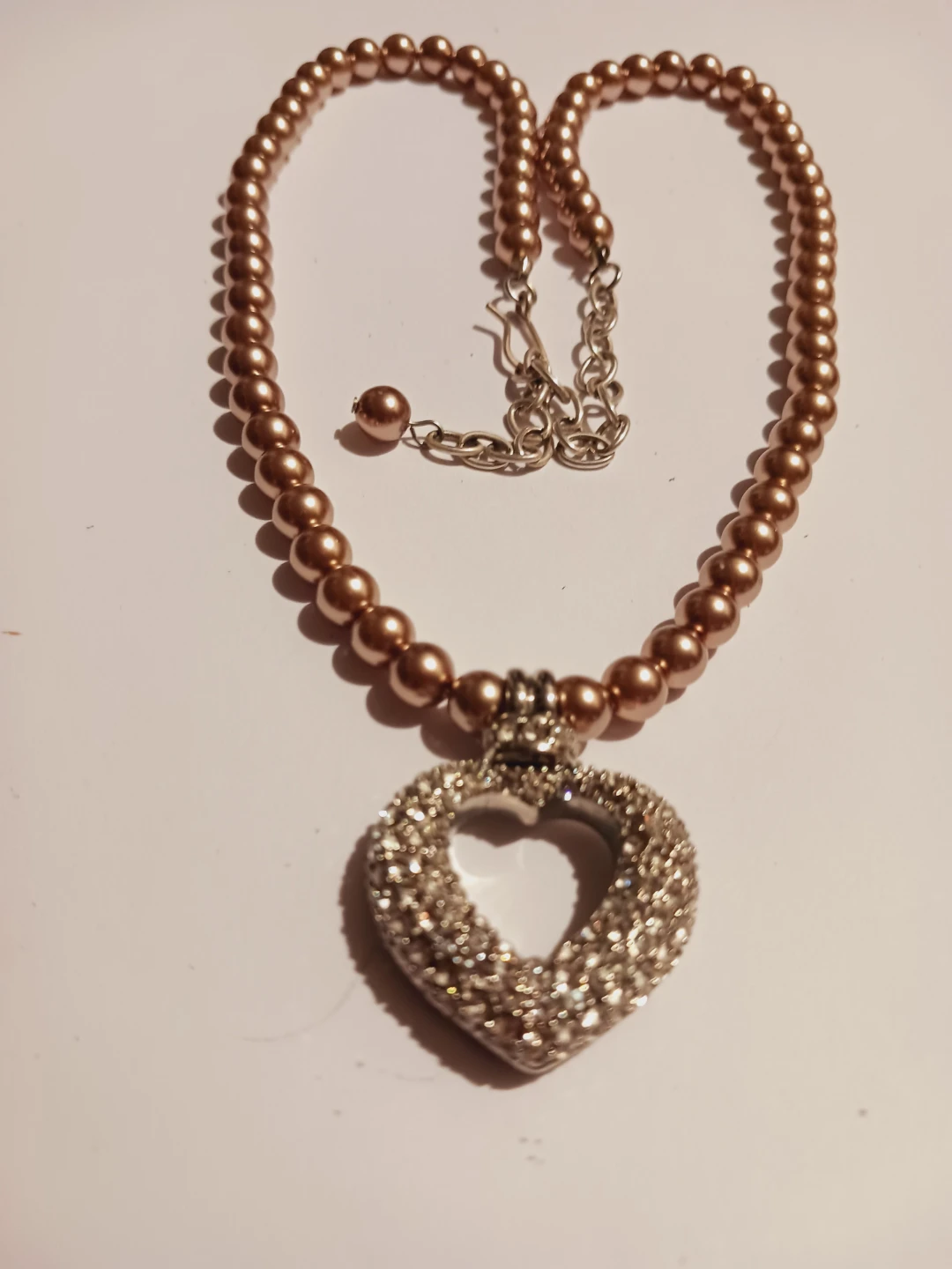 Gorgeous Pearl Necklace with Heart Pendant - photo 3