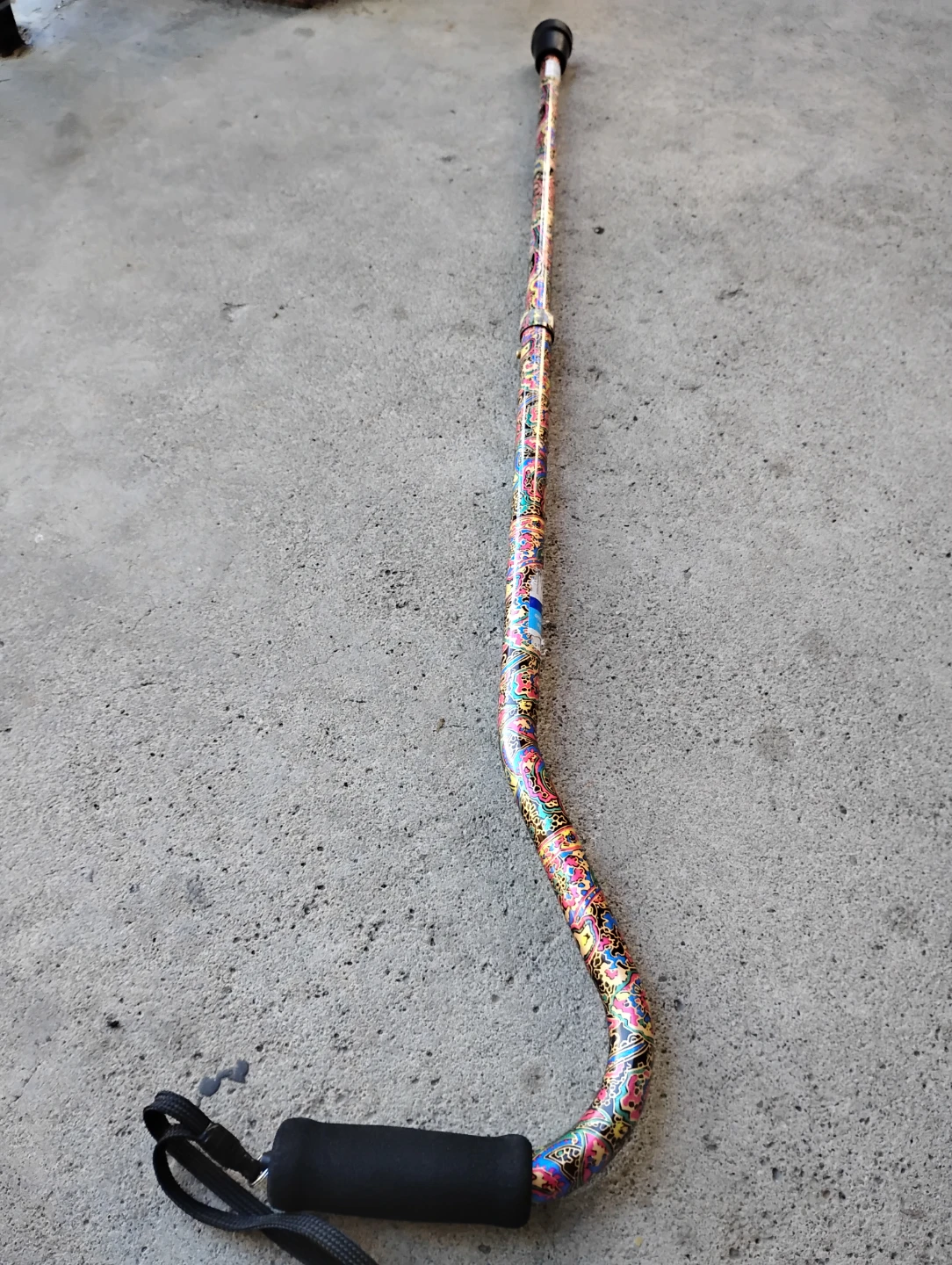 Adjustable Walking Cane with Paisley Print ⚽