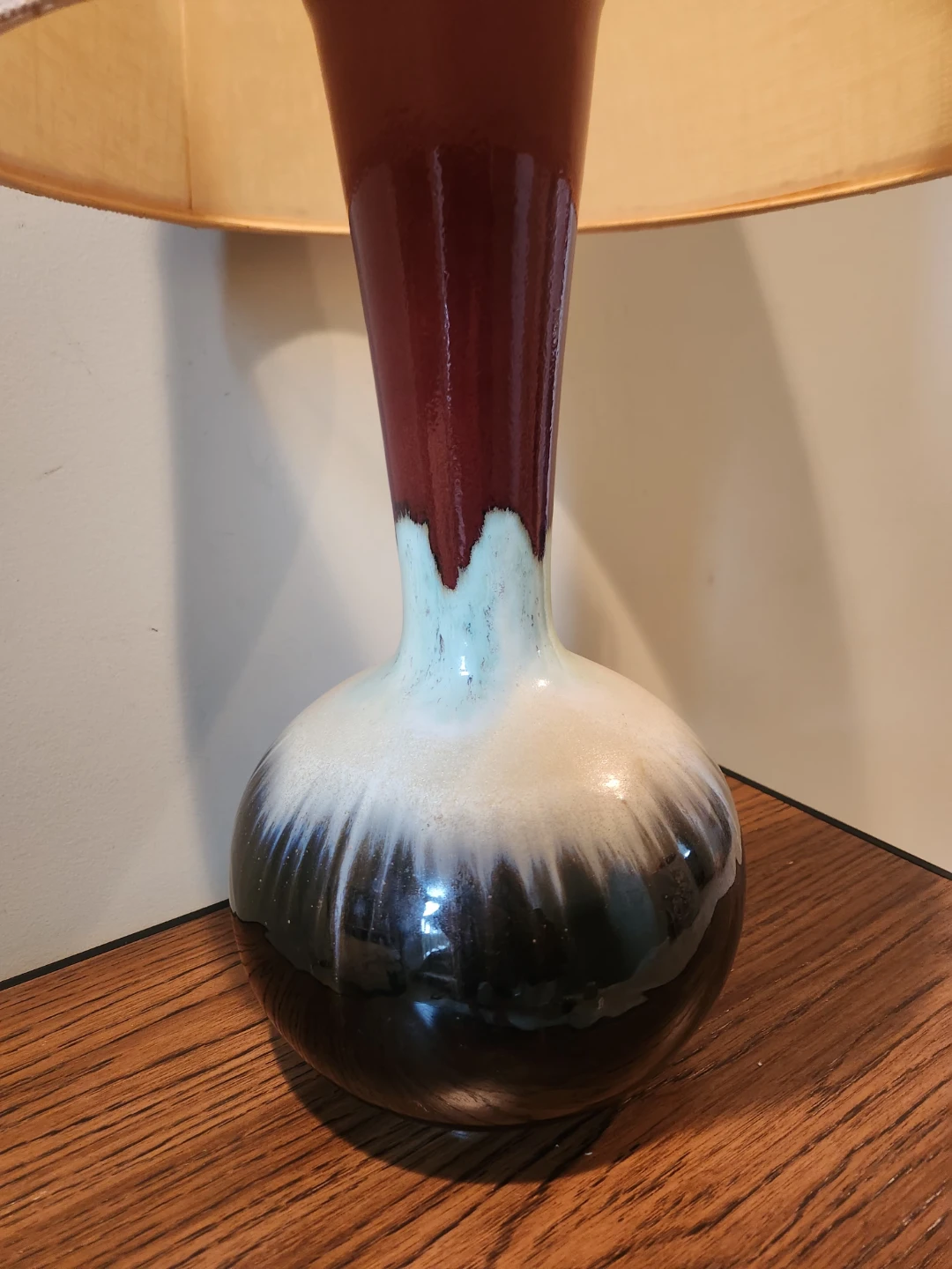 MID CENTURY Ceramic LAVA DRIP LAMP with original Shade - photo 3