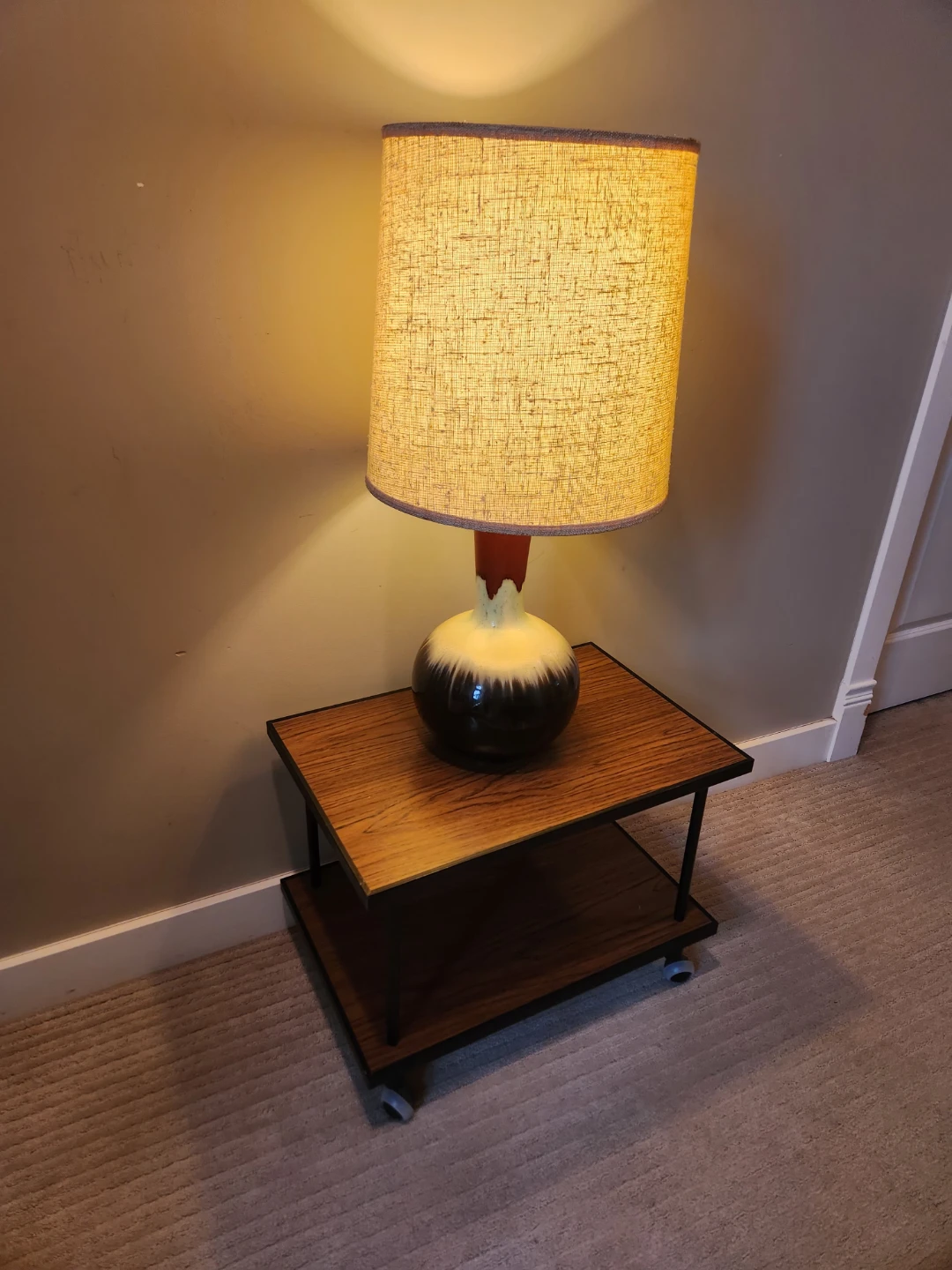 MID CENTURY Ceramic LAVA DRIP LAMP with original Shade - photo 5