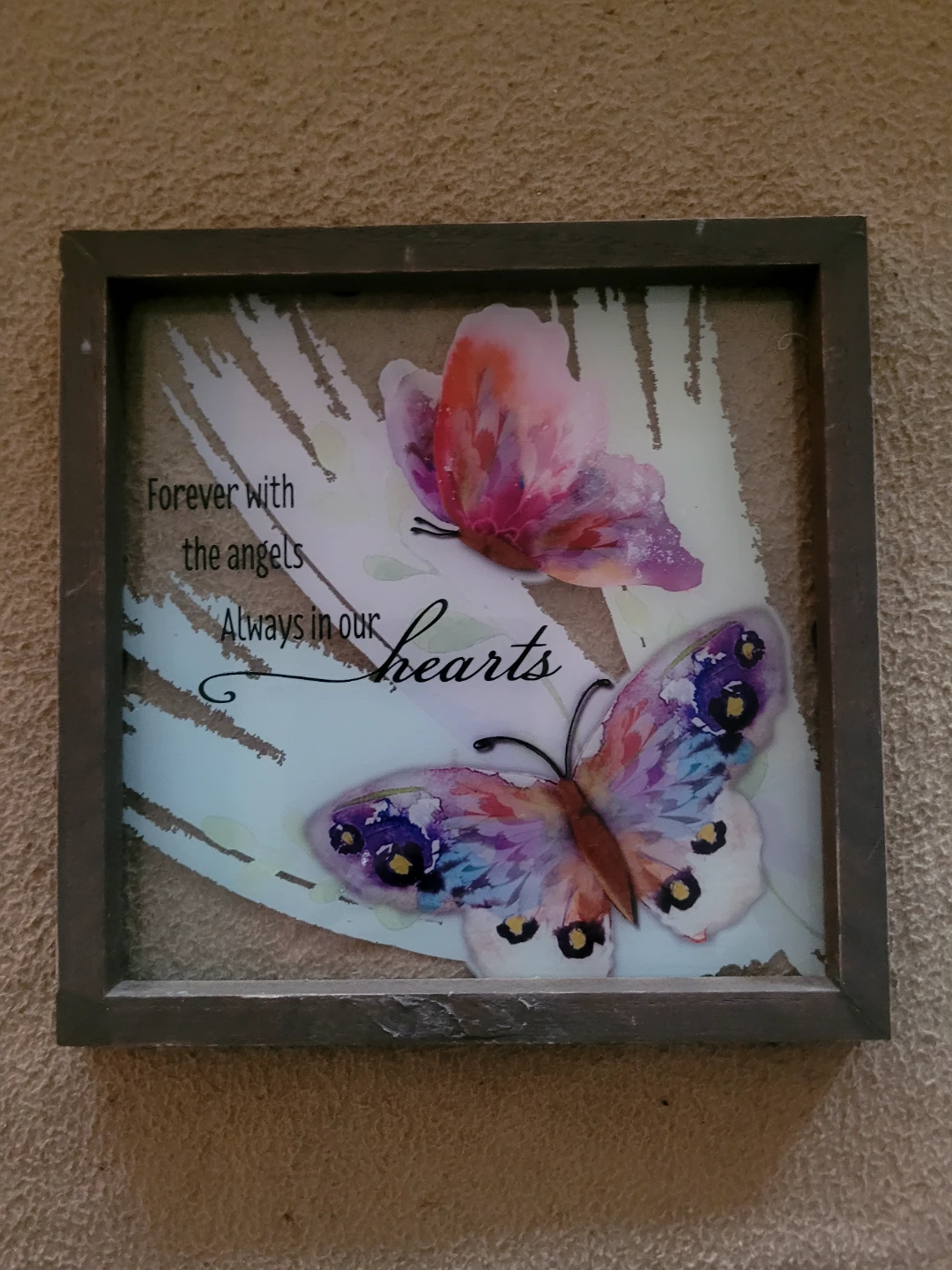 Inspirational Framed Art with Butterflies