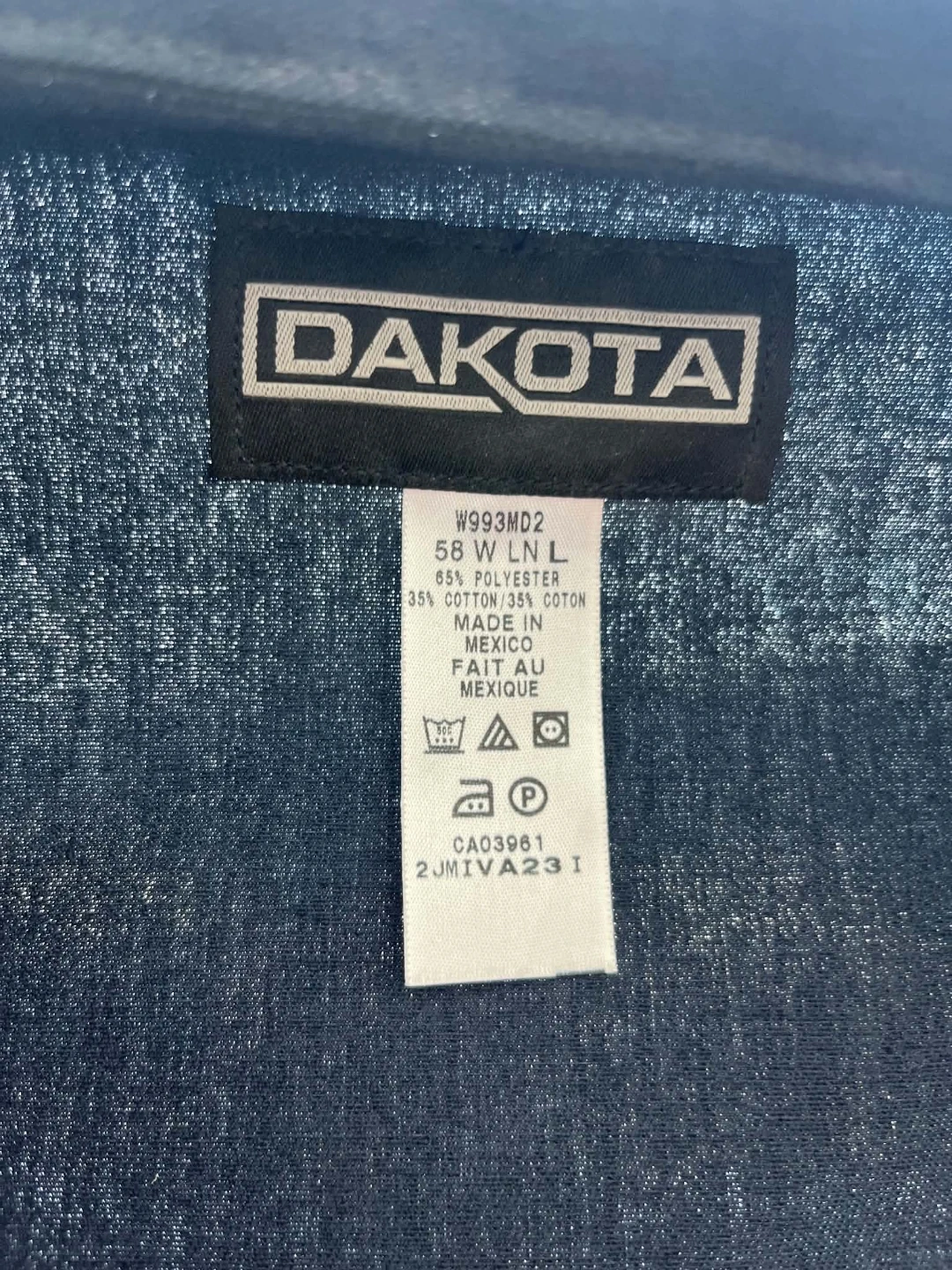 Dakota Men's Navy Blue Work Coveralls Size 58 X LN - photo 2