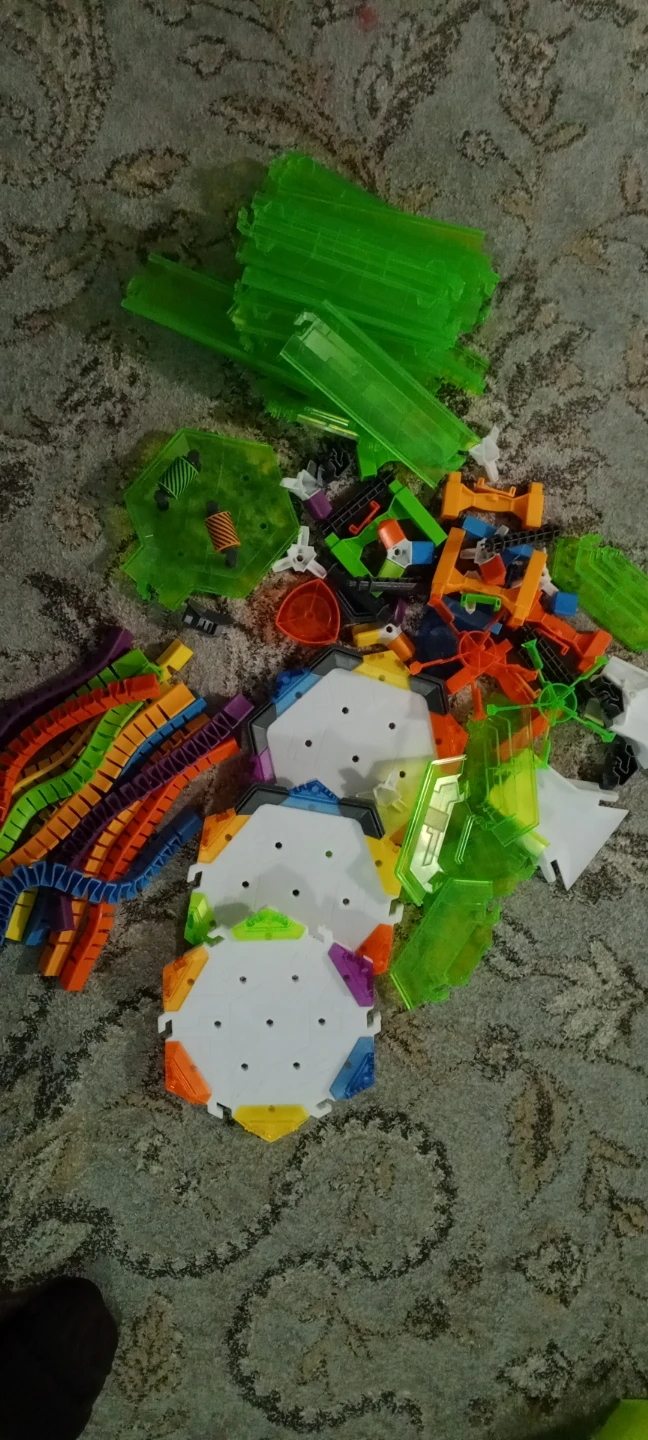 Marble Run and Building Toy Set