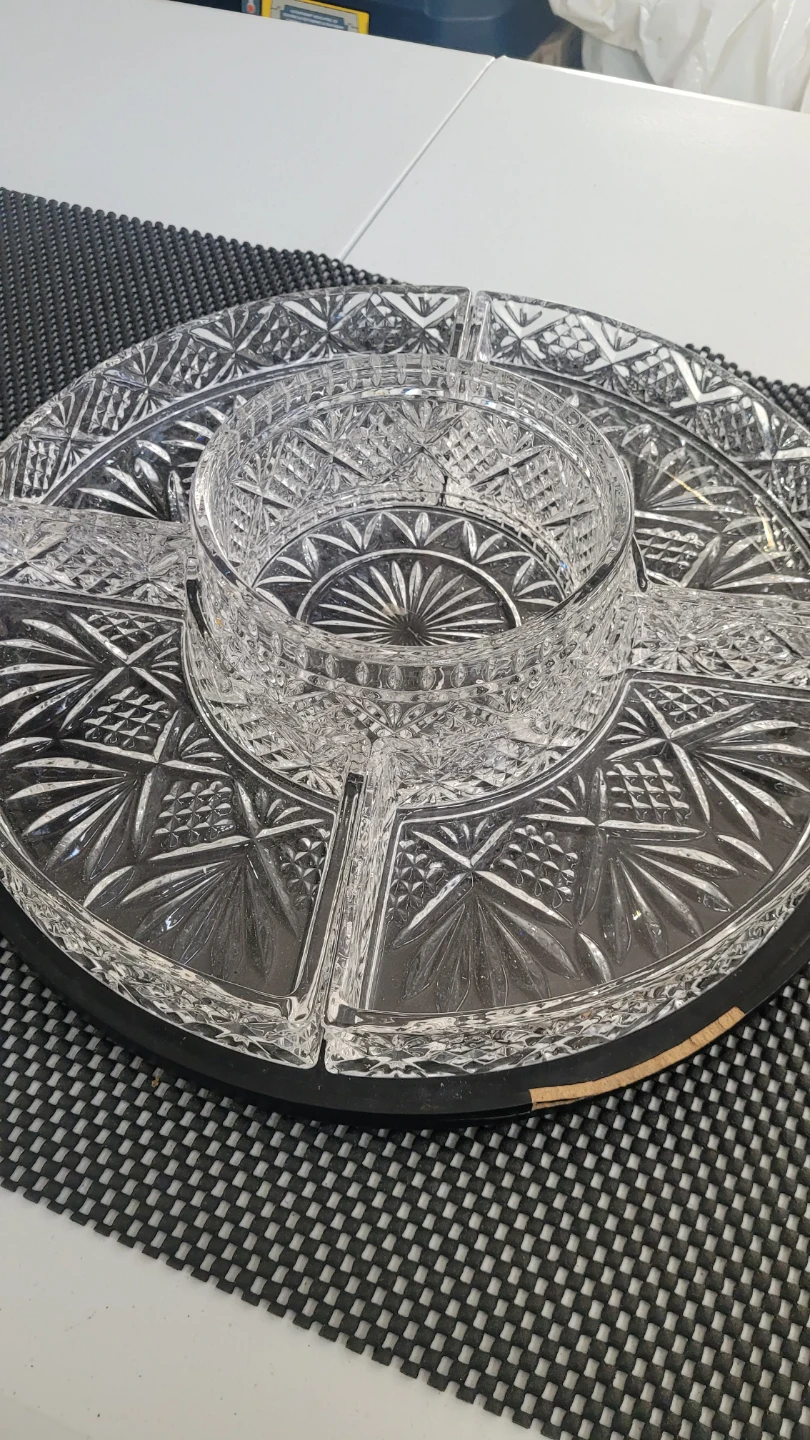 Crystal Clear Divided Serving Platter