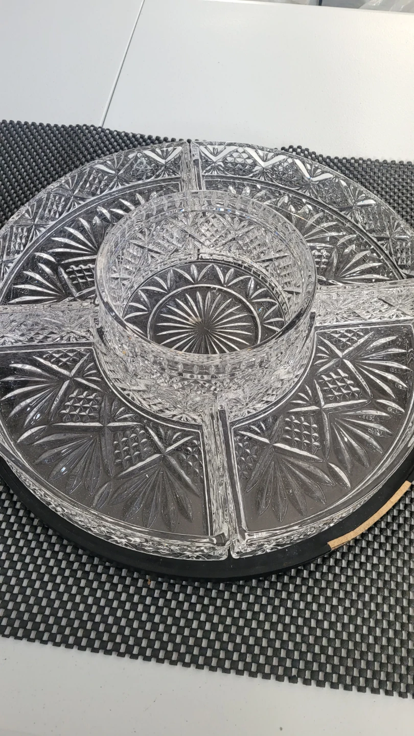 Crystal Clear Divided Serving Platter - photo 2