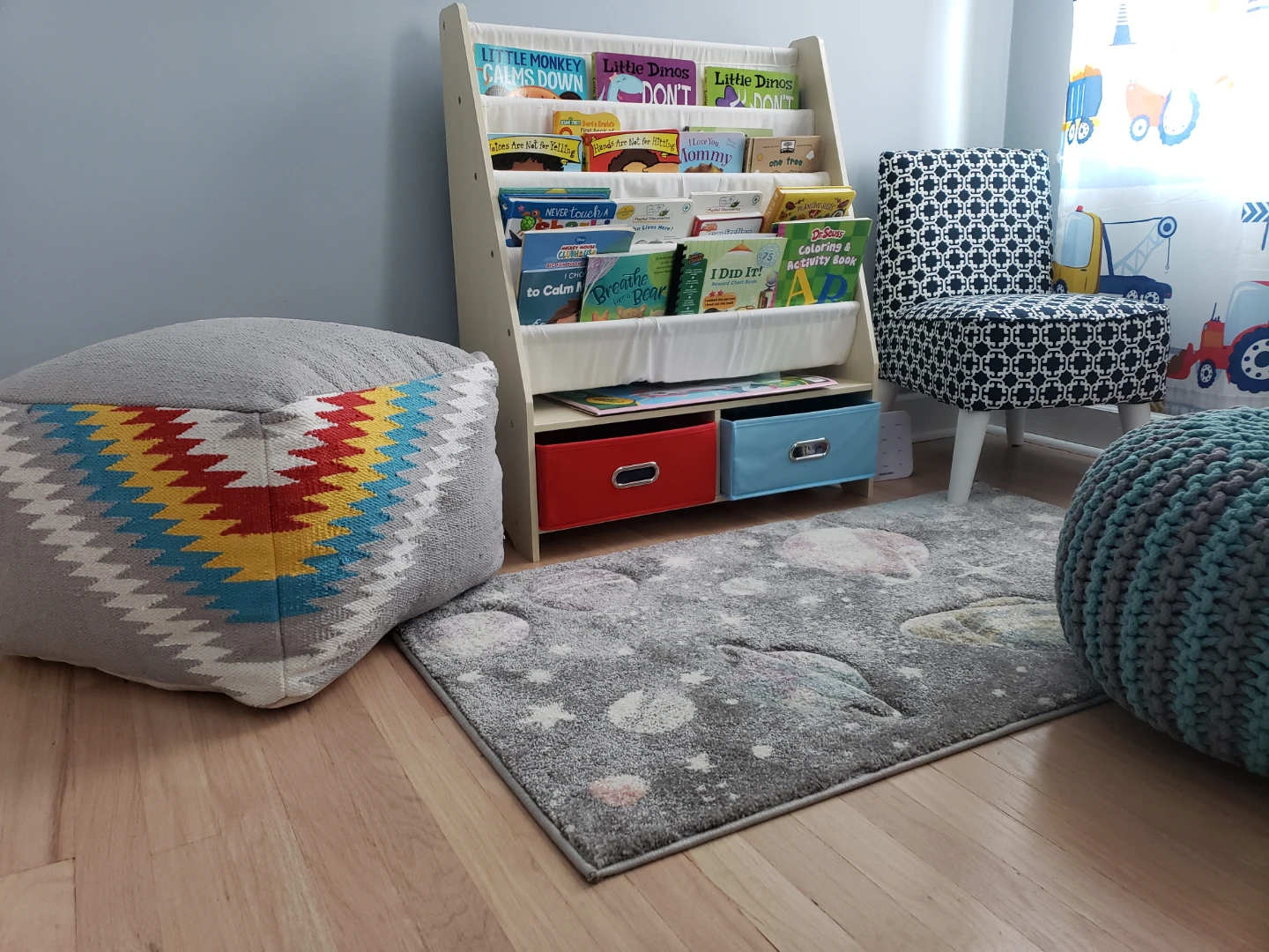 Kids BookShelf with Storage Cube Bins - photo 3