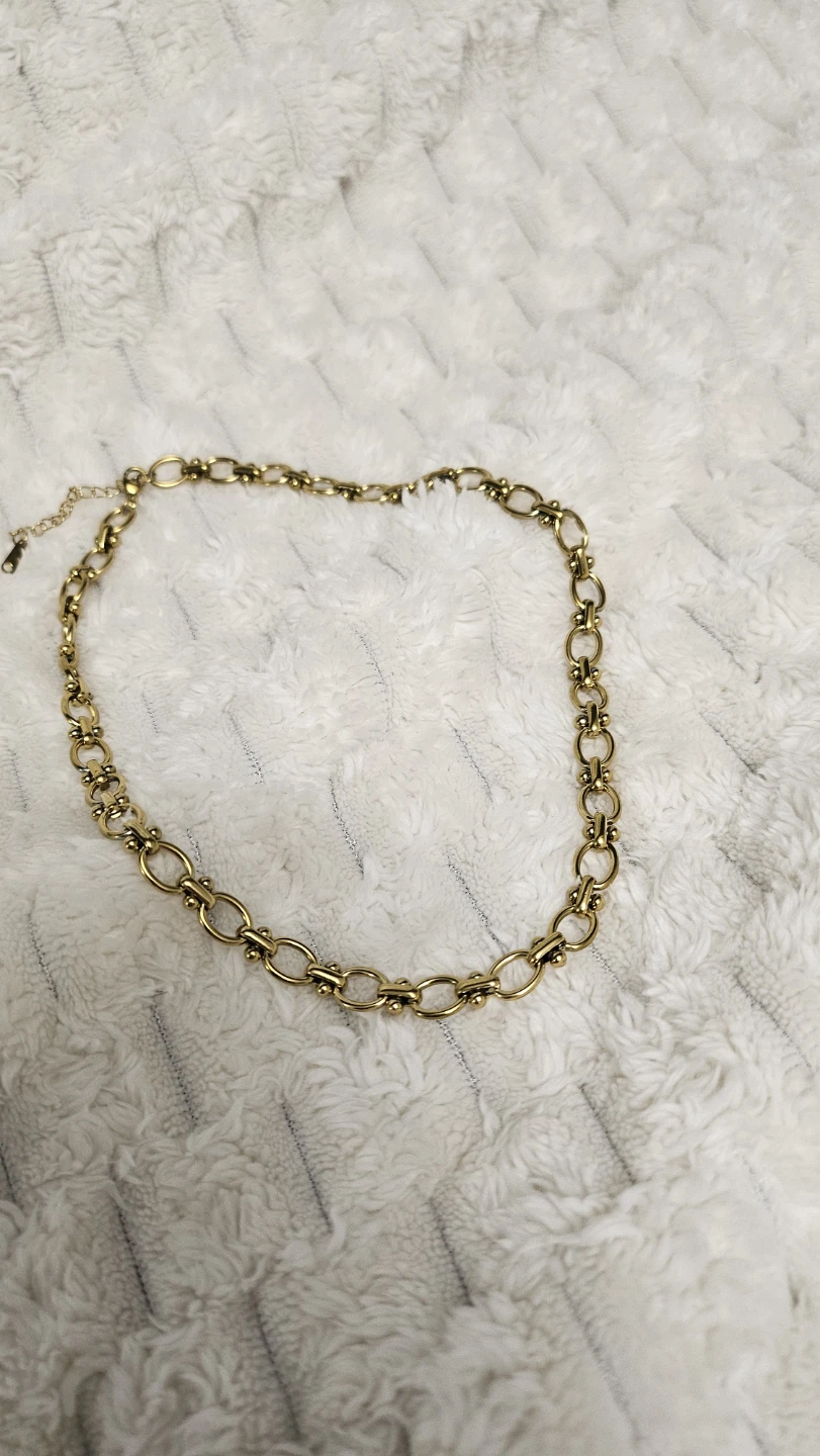 Gold Tone Stainless Steel Chain Necklace - photo 2