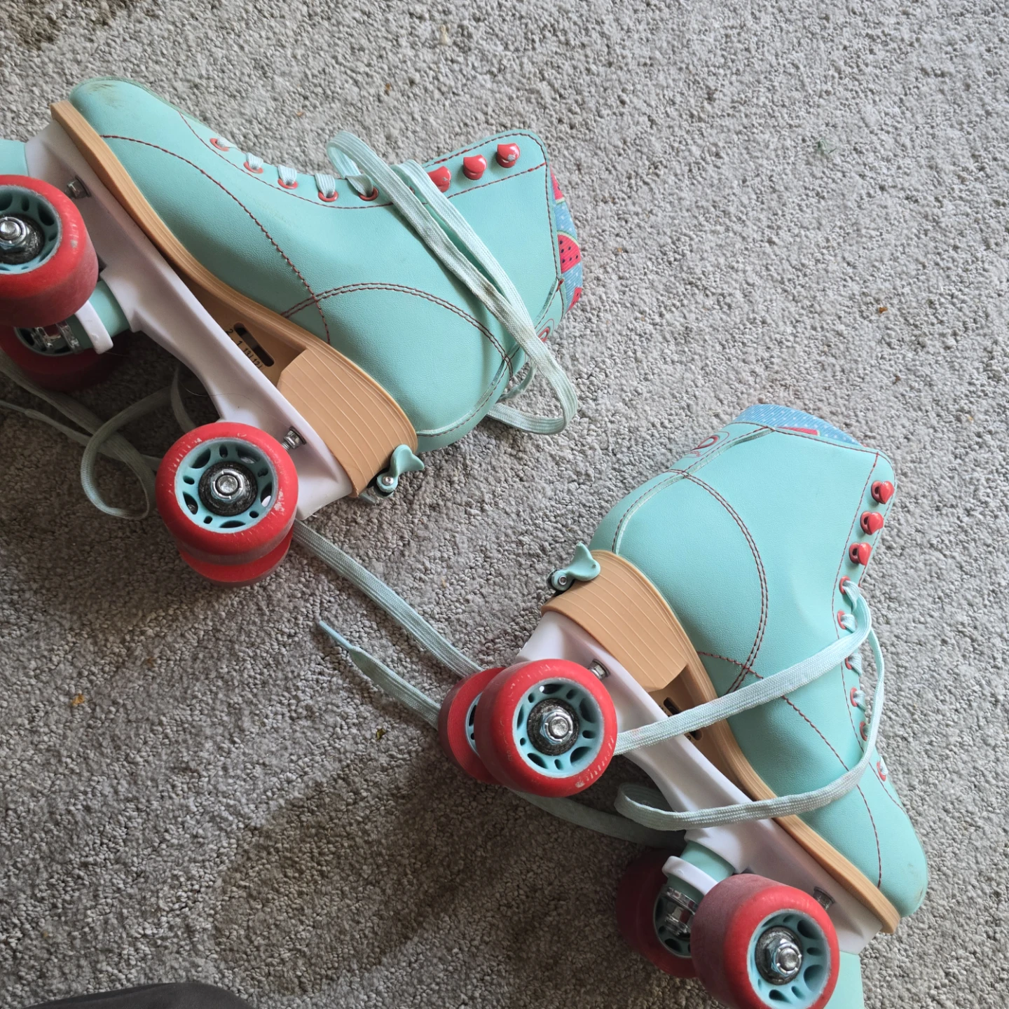 Roller Derby Roller Skates - Teal/Red Youth 12 - photo 4