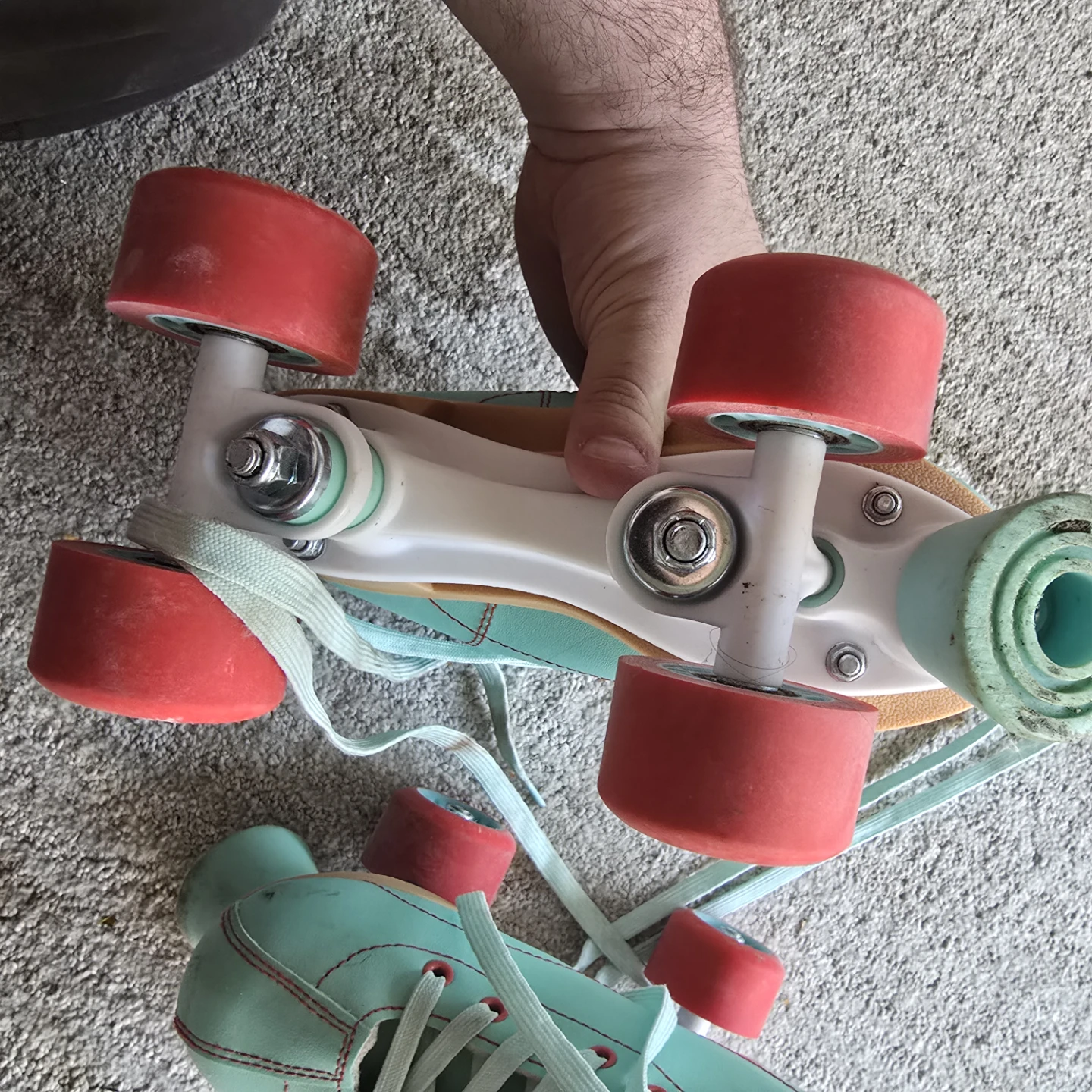 Roller Derby Roller Skates - Teal/Red Youth 12 - photo 5