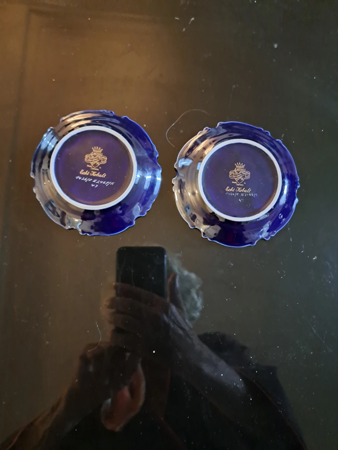 Pair of Decorative Cobalt Blue Plates - photo 2