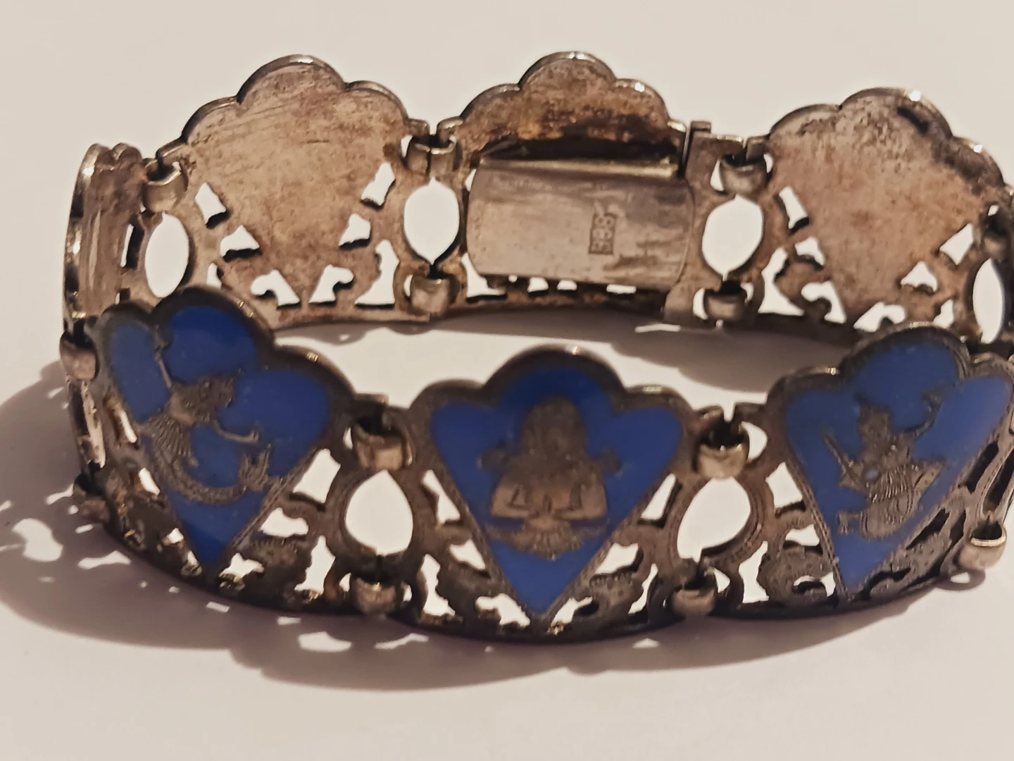 Siam Niello Sterling Silver Blue Enamel Bracelet - photo 2