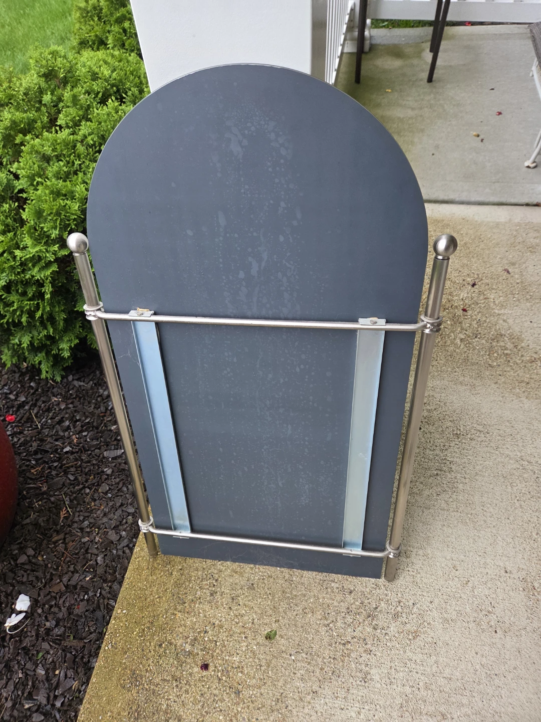 Arched Wall Mount Mirror with Silver Frame - photo 2