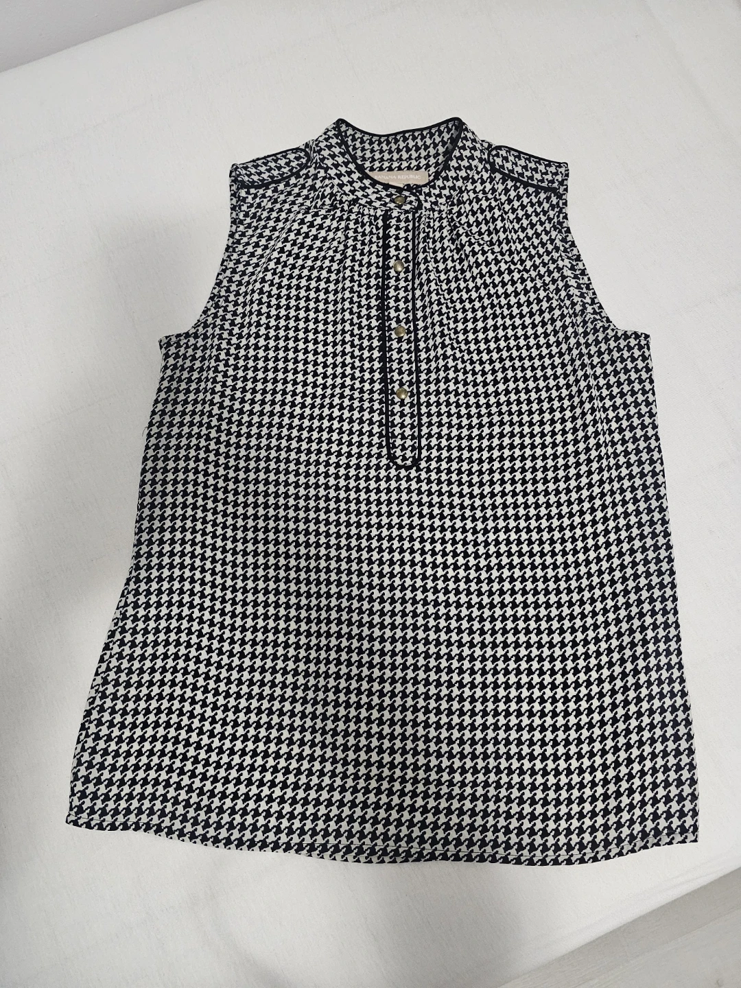 Banana Republic Houndstooth Sleeveless Top Small - photo 2