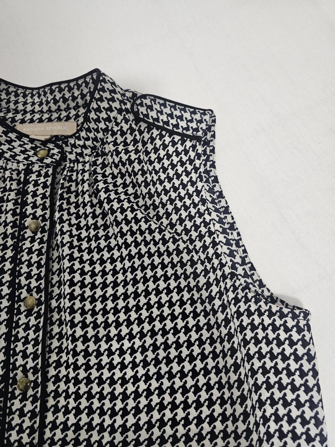 Banana Republic Houndstooth Sleeveless Top Small - photo 5