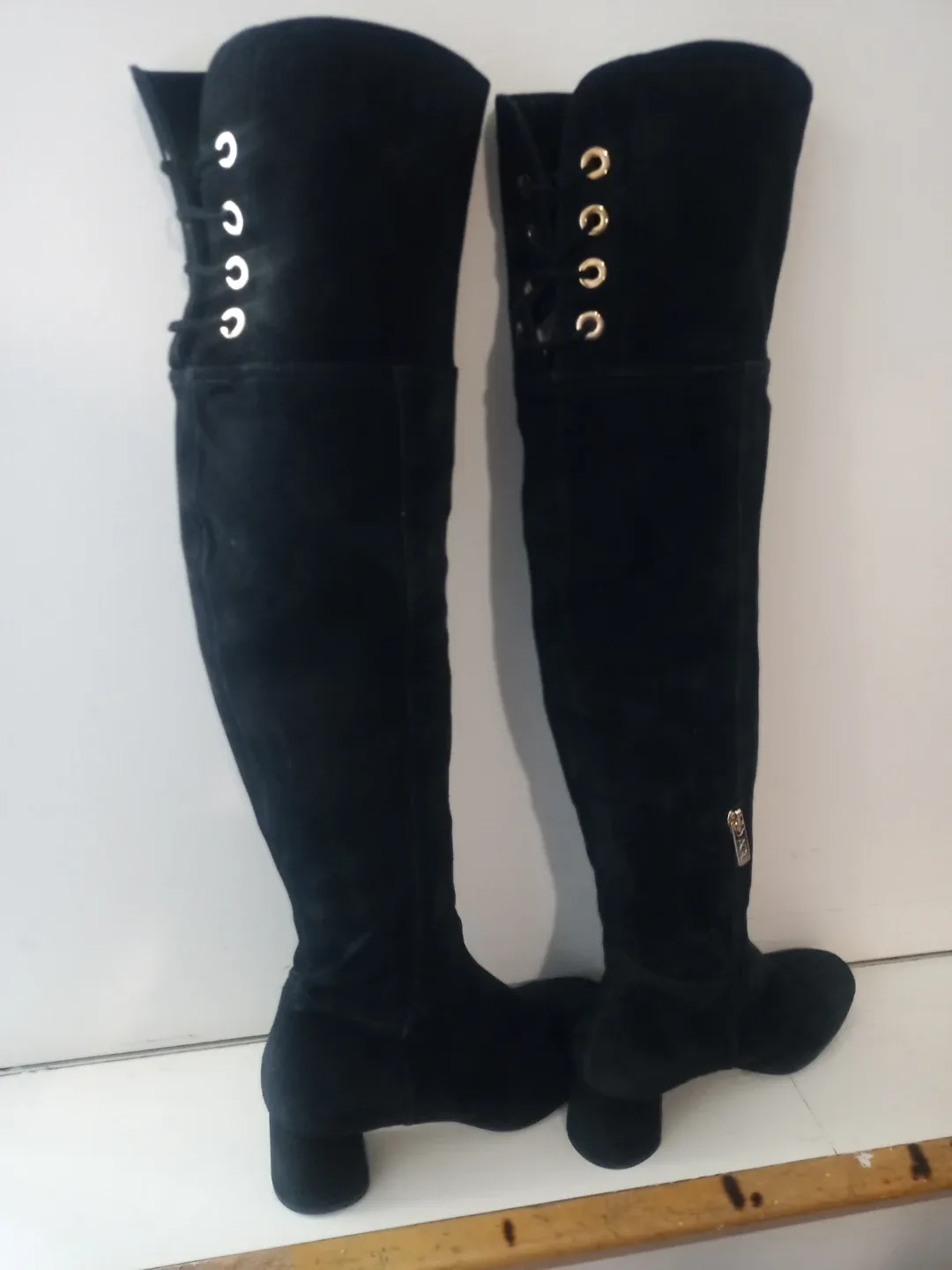 AGL Black Suede Over-the-Knee Boots - photo 2