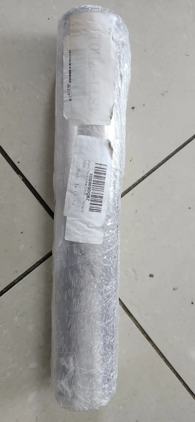 2mm Thick Clear Desk Protector Table Cover 12x35 Inch Width
