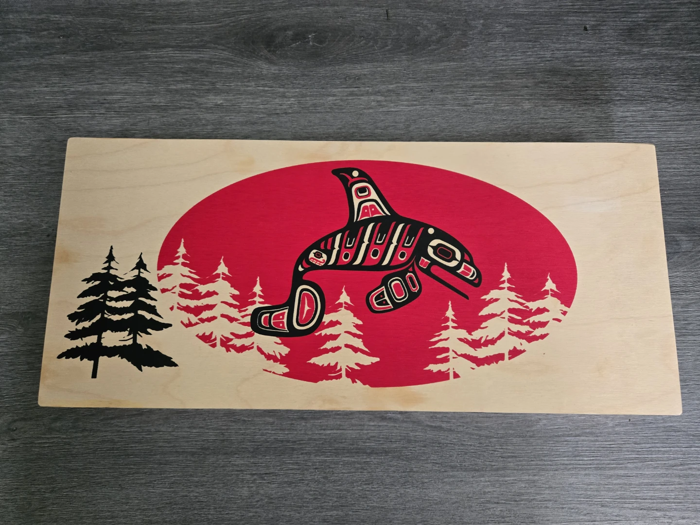 ** WOODEN SMOKED SALMON BOX ** With Lid
