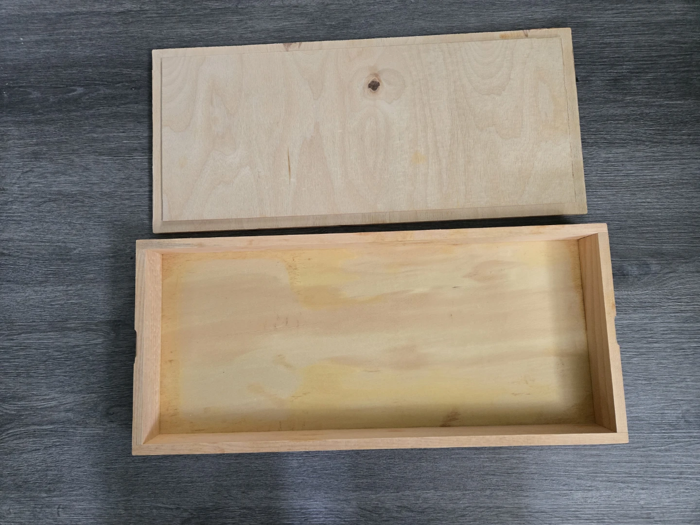 ** WOODEN SMOKED SALMON BOX ** With Lid - photo 2