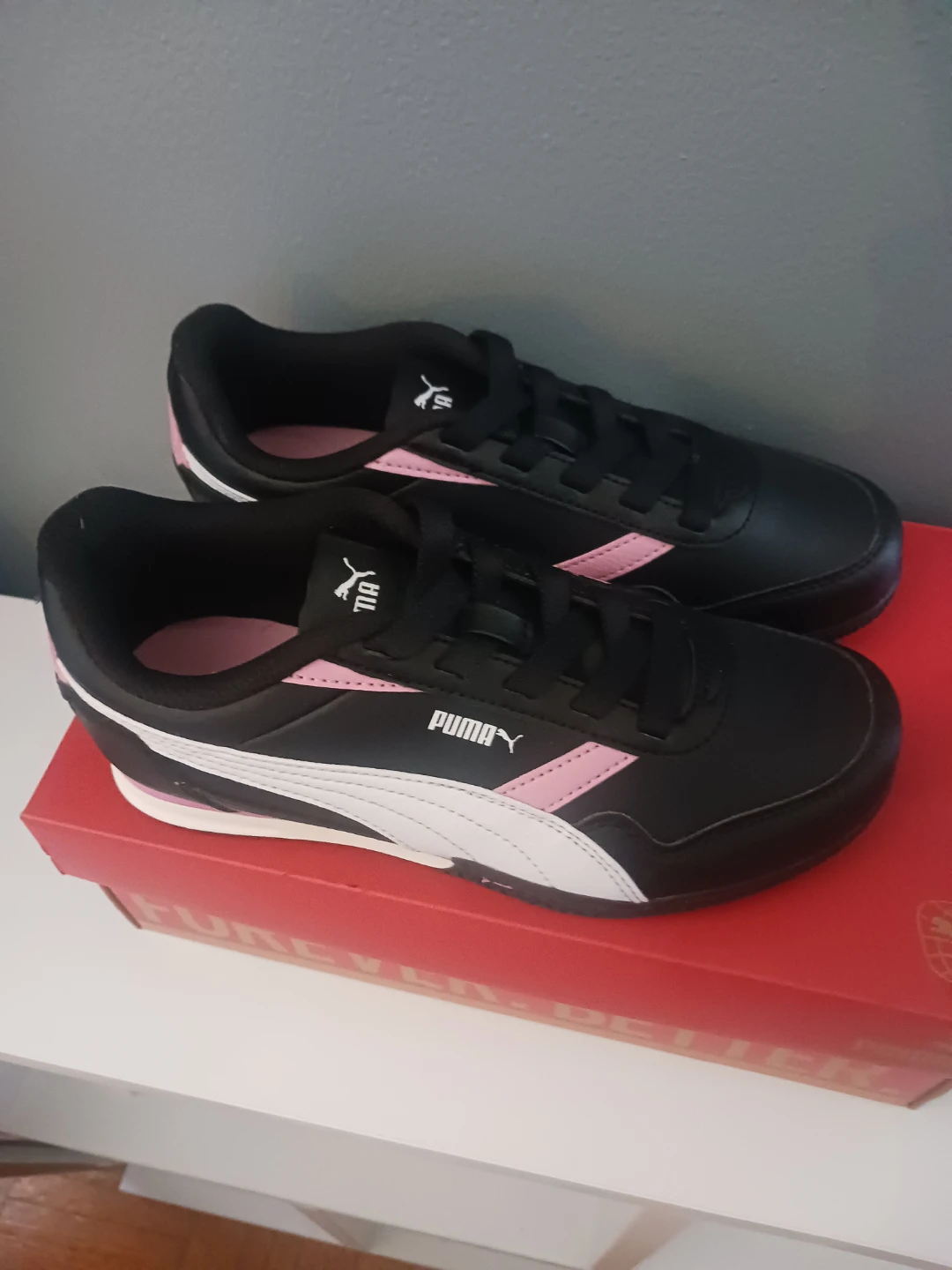 Puma Bella Donna SL AC PS Kids Shoes Black Pink Size 3.5C - photo 2