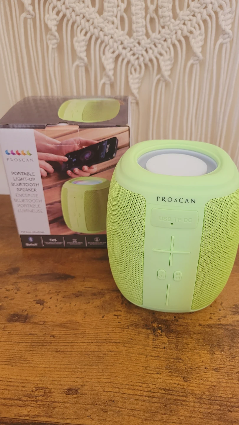 Portable Bluetooth Speaker with Light-Up Feature