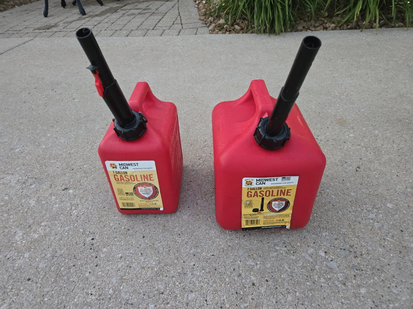 Midwest Can 1 Gallon and 2 Gallon Gasoline Cans