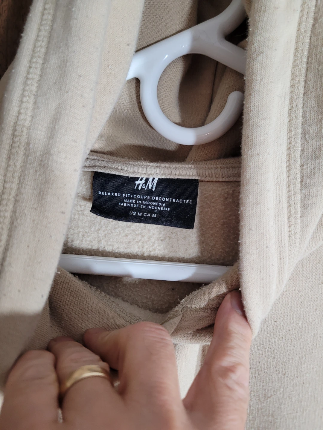 H&M Beige Relaxed Fit Hoodie - photo 5