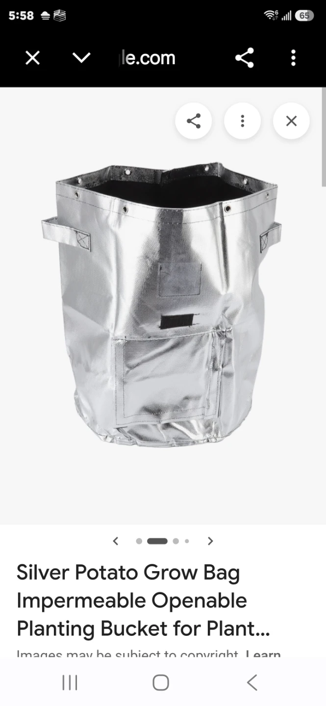 New Silver Potato Grow Bag - Impermeable Planting Bucket