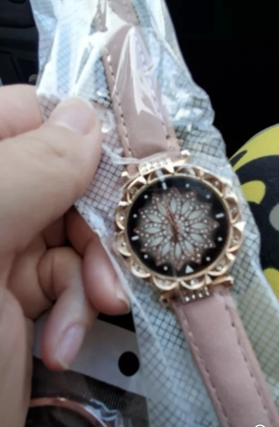 Women's Rose Gold Floral Watch - photo 3