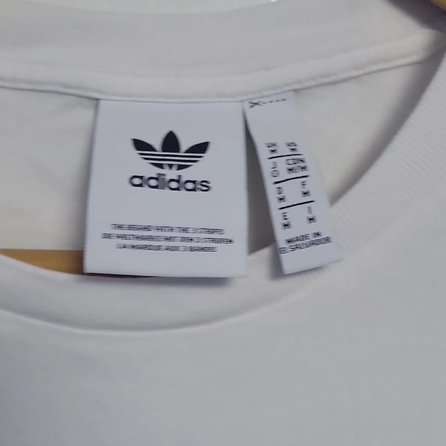 Adidas Trefoil T-Shirt - White/Black - Size M - photo 4