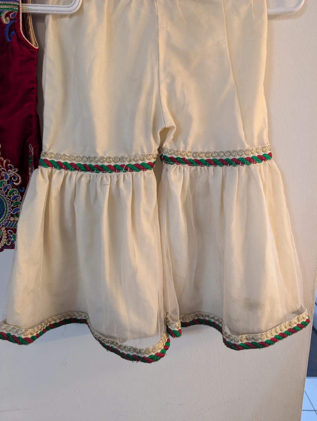 Embroidered Velvet top and Gharara Set - photo 4