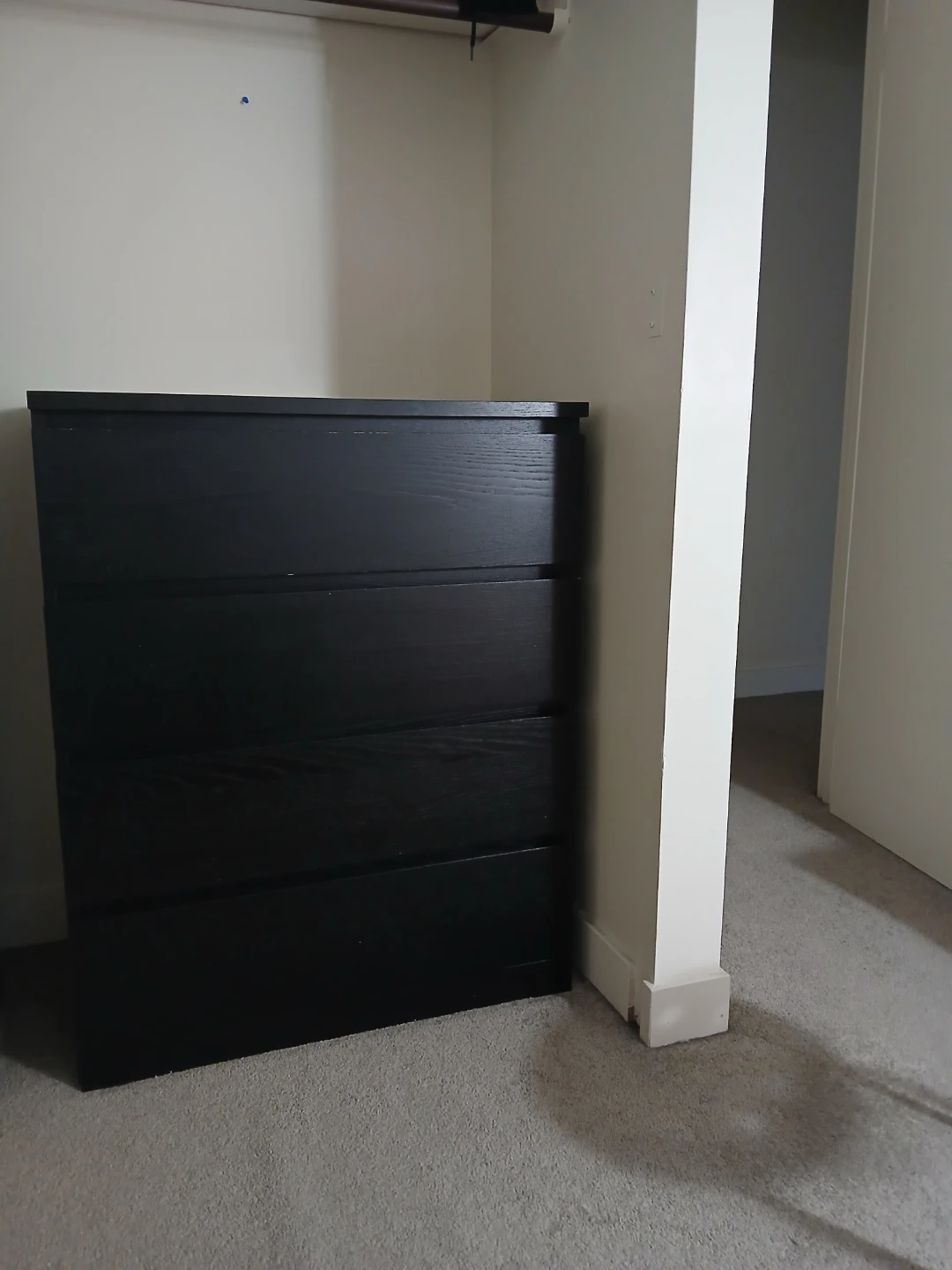 ​IKEA MALM 4-Drawer Dresser / Chest – Black-Brown (Assembled)