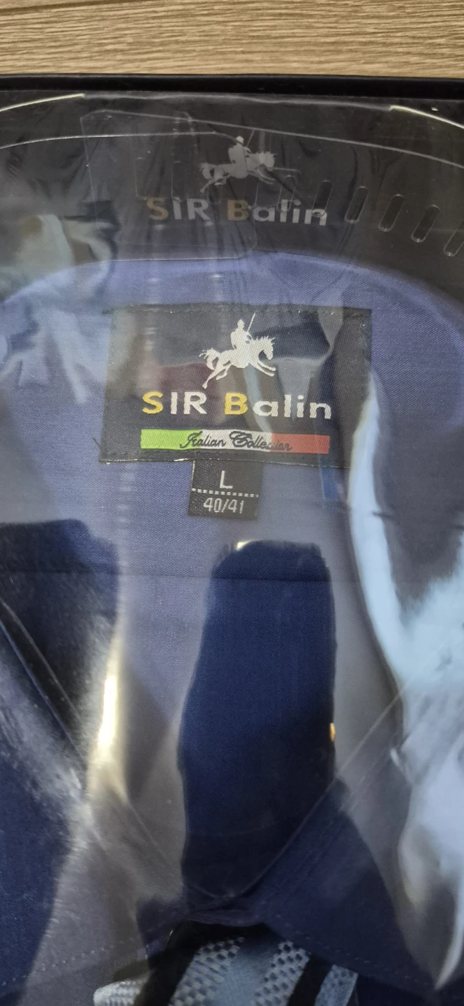 Sir Balin Men's Classic Shirt and Tie Set - Blue, Size L - photo 2