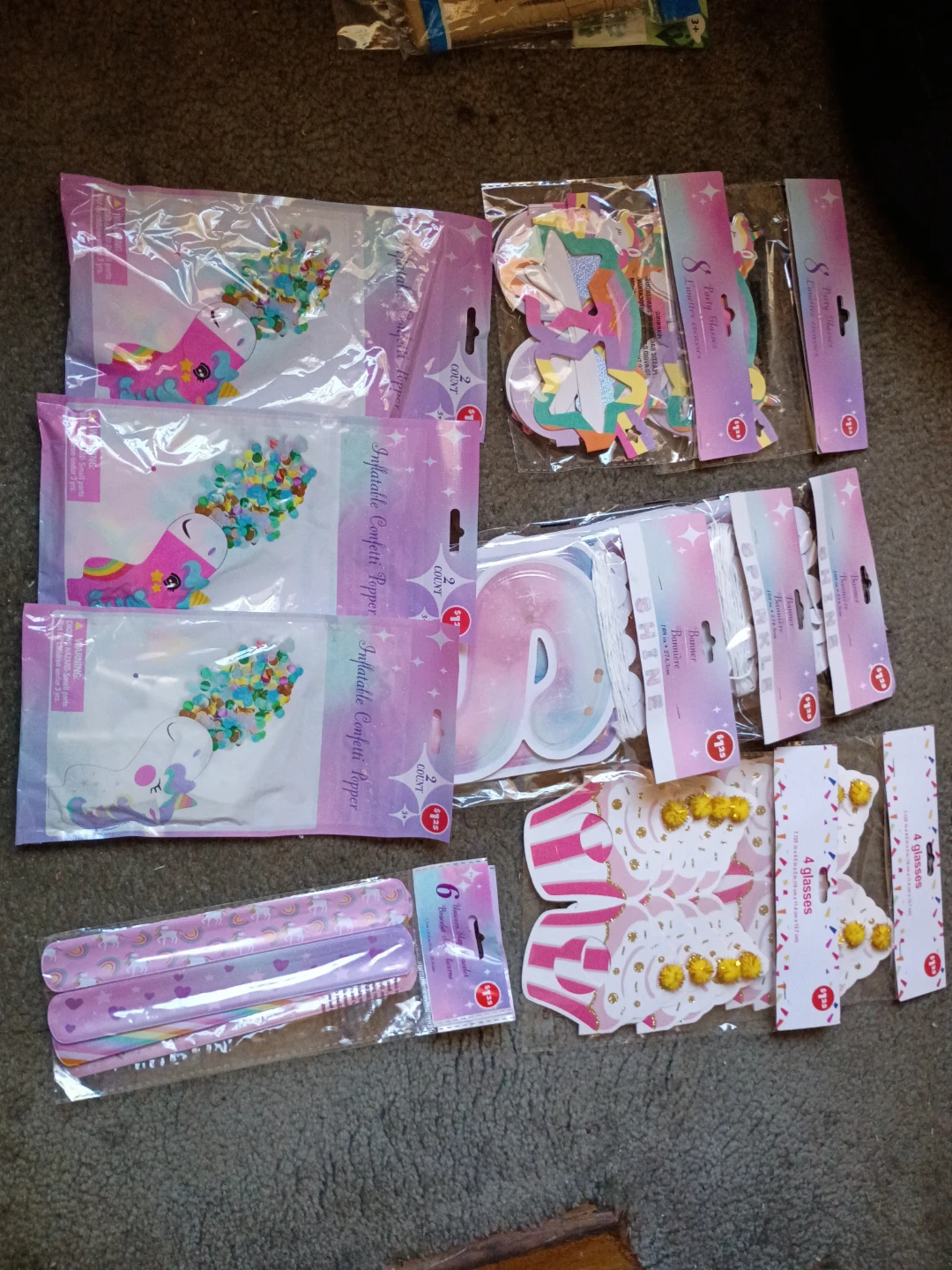 Unicorn & Dinosaur Birthday Party Supplies Lot - photo 2