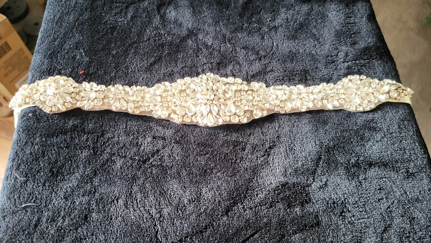 Rhinestone Bridal Sash - photo 3