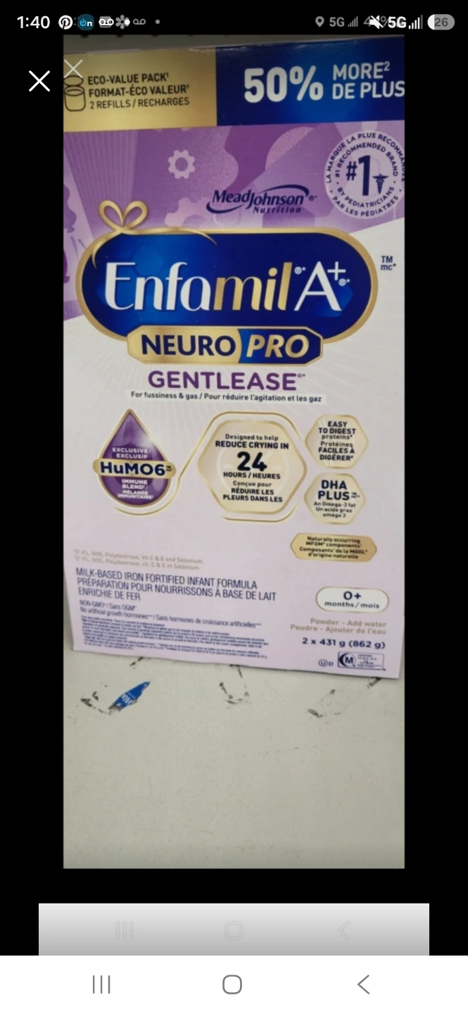 Enfamil A+ Neuro Pro Gentlease Infant Formula