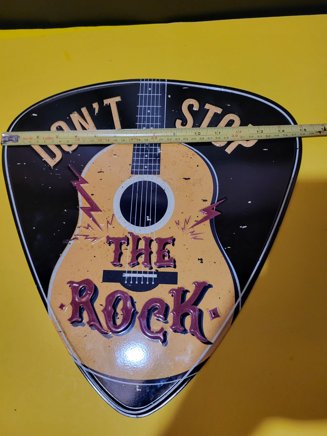 Don't Stop The Rock Guitar Tin Sign - photo 3