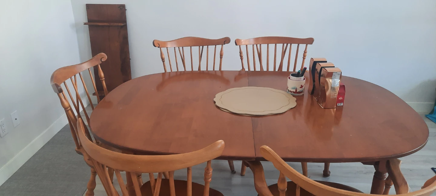 Wooden Dining Table with 6 Chairs - photo 3