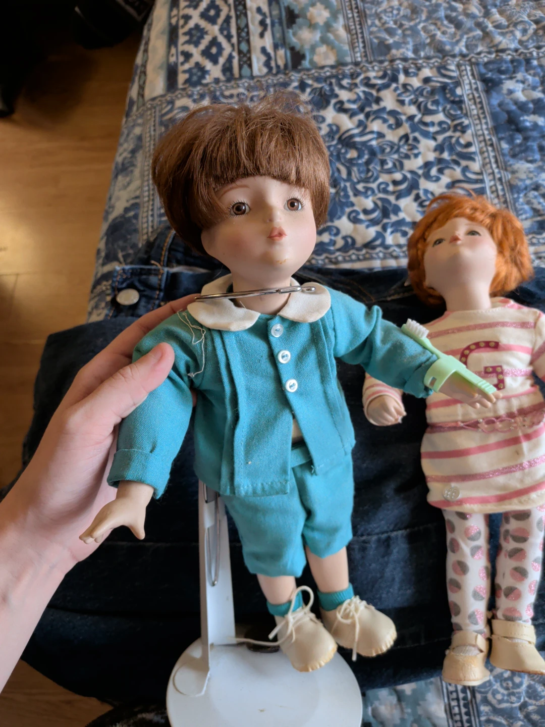 Vintage Doll with Outfit and Toothbrush Accessory - photo 2