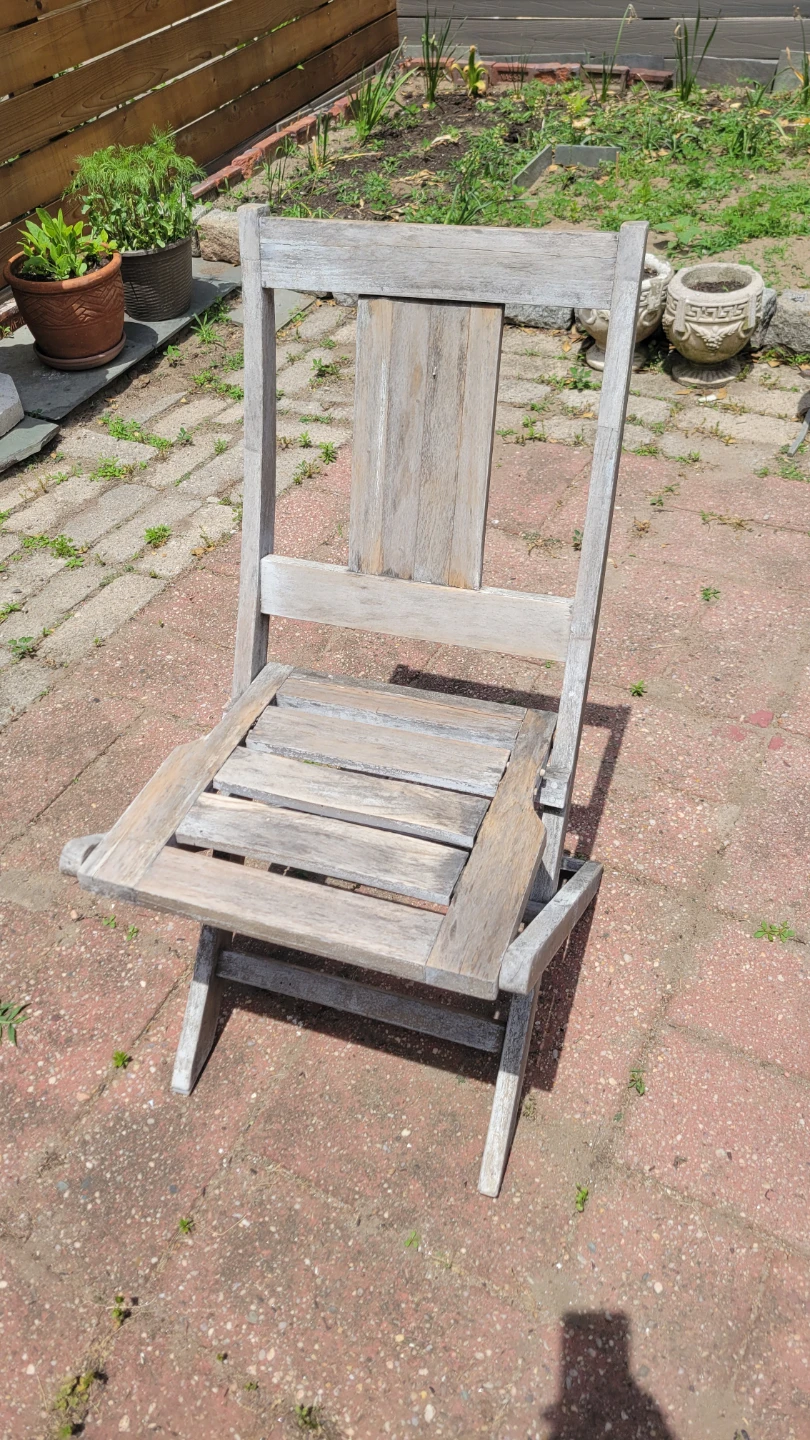 Pottery Barn Wood Folding Chair