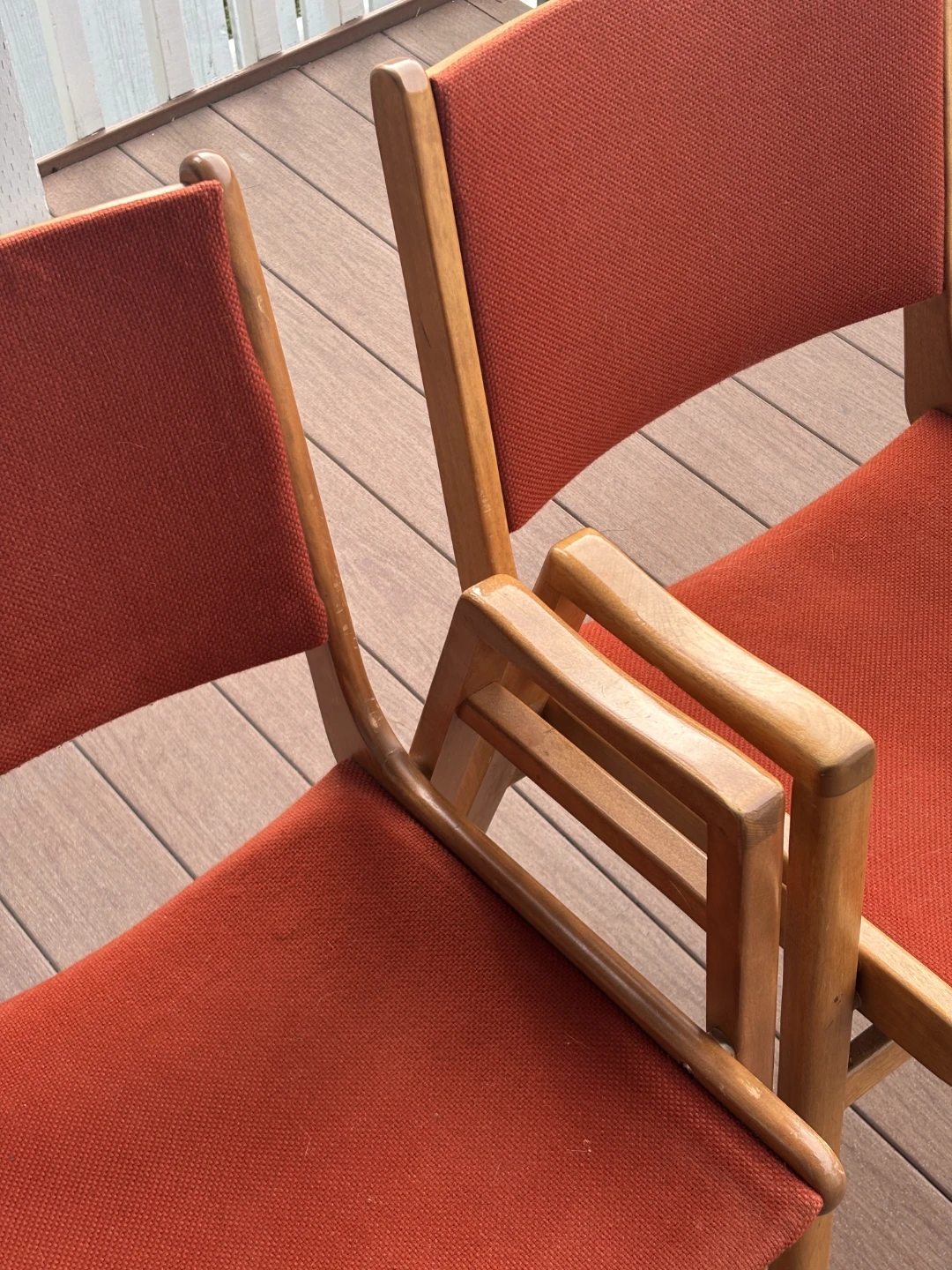 Henderson Dining Chairs (Set of 2) - Red Fabric & Wood - photo 3