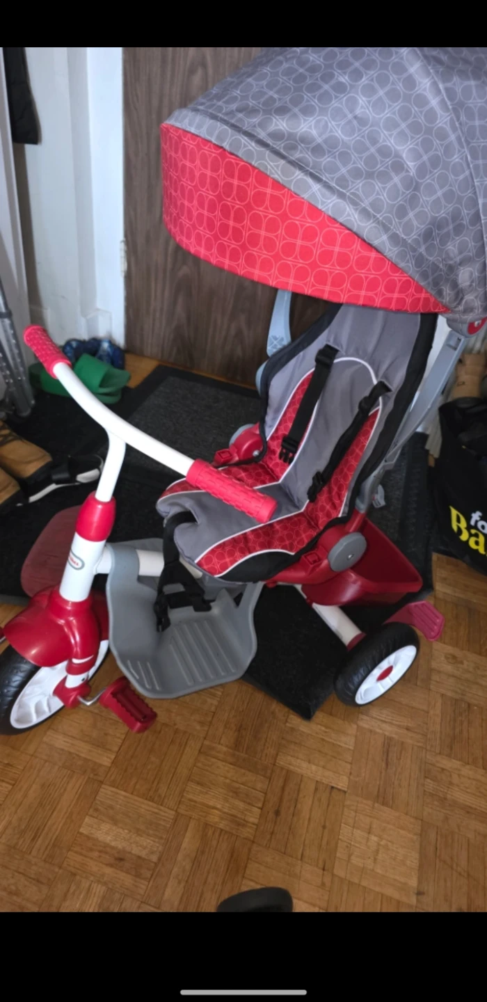 Little Tikes Red and Grey Trike with Canopy