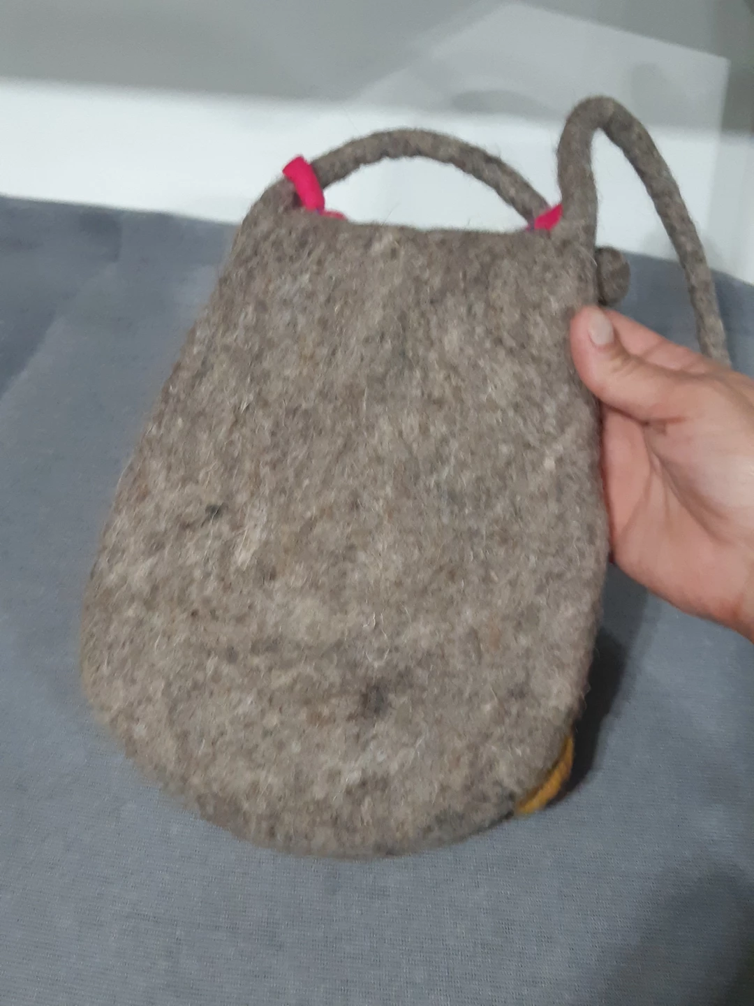 Handmade Felted wool owl crossbody bag - photo 4