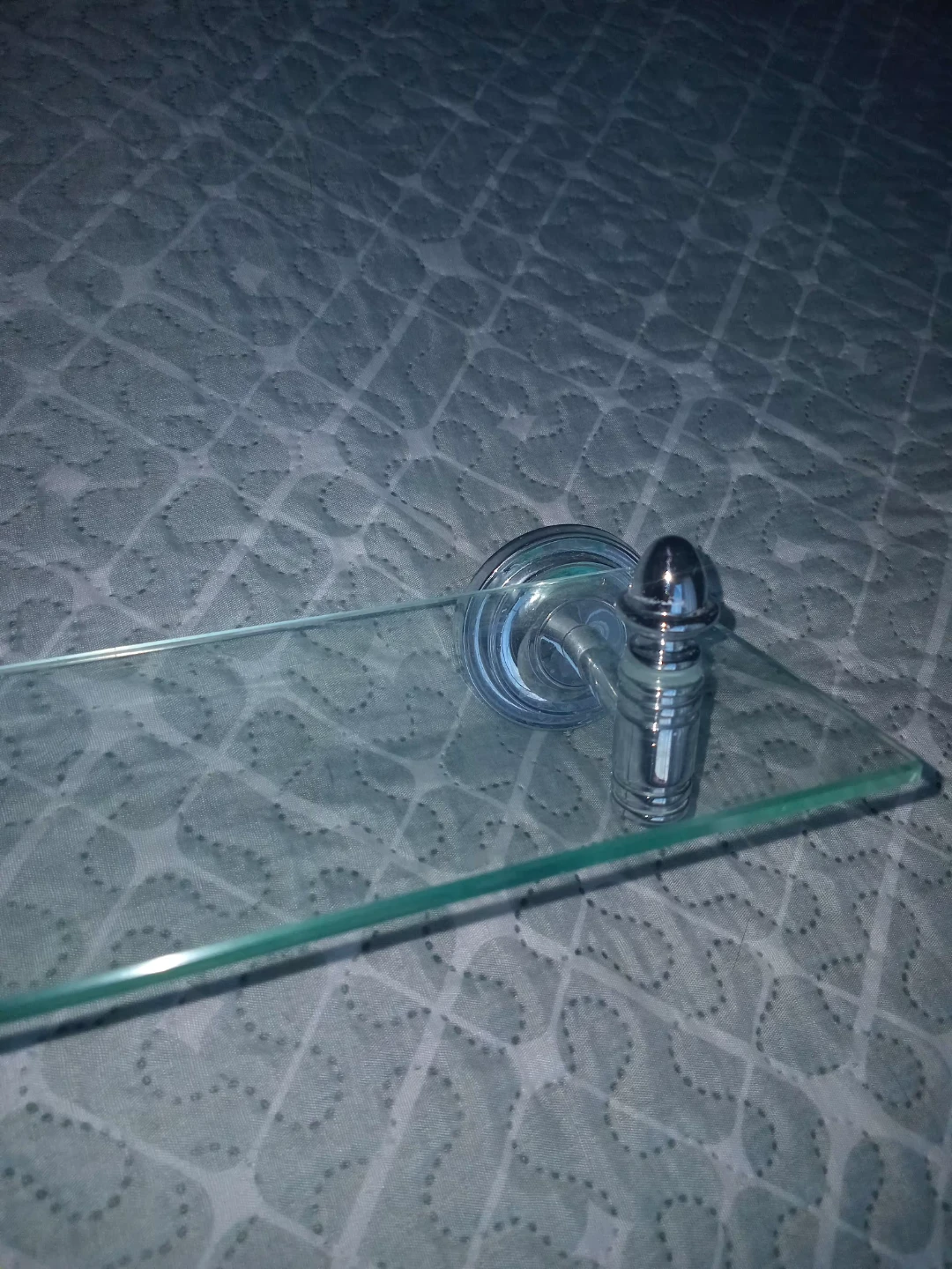 Glass Shelf with Chrome Supports