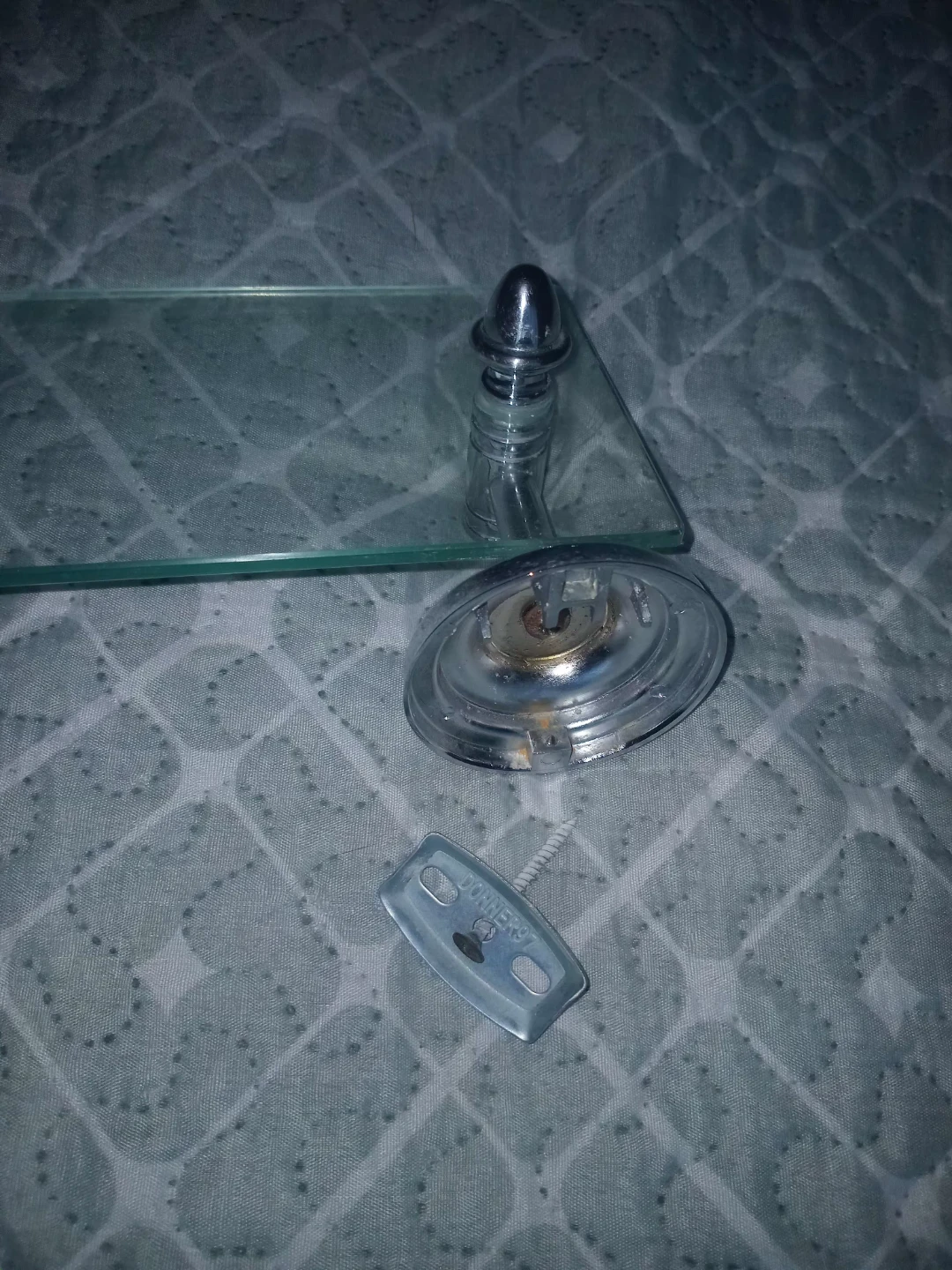 Glass Shelf with Chrome Supports - photo 4