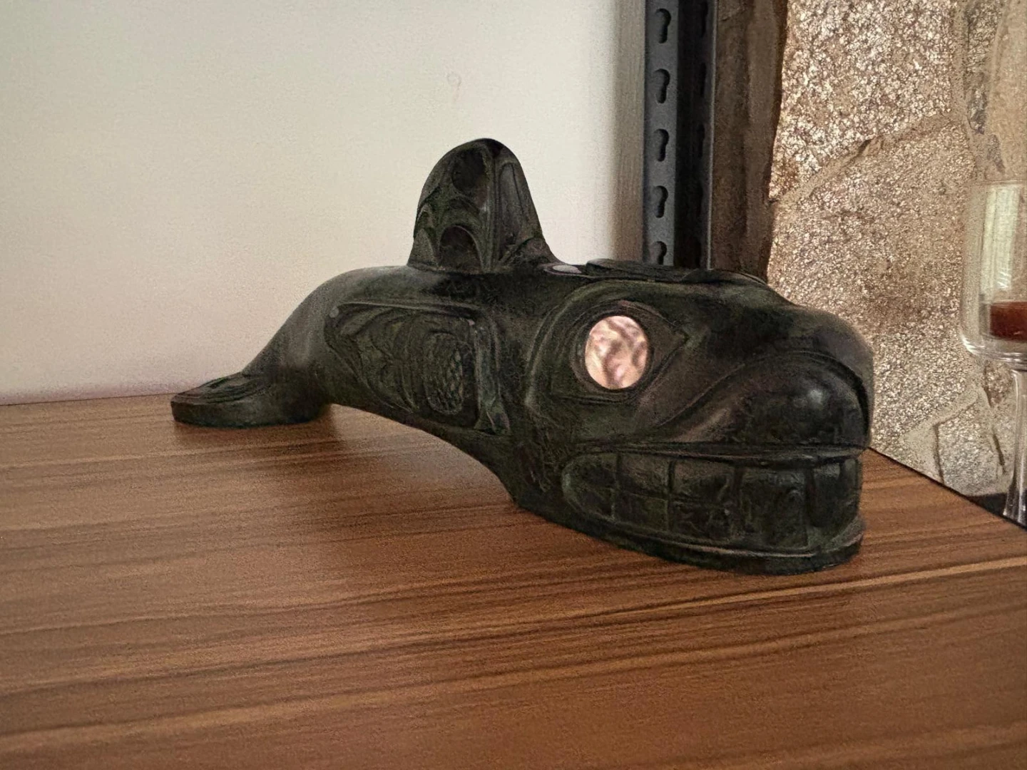 Hand Carved Orca Whale Figurine