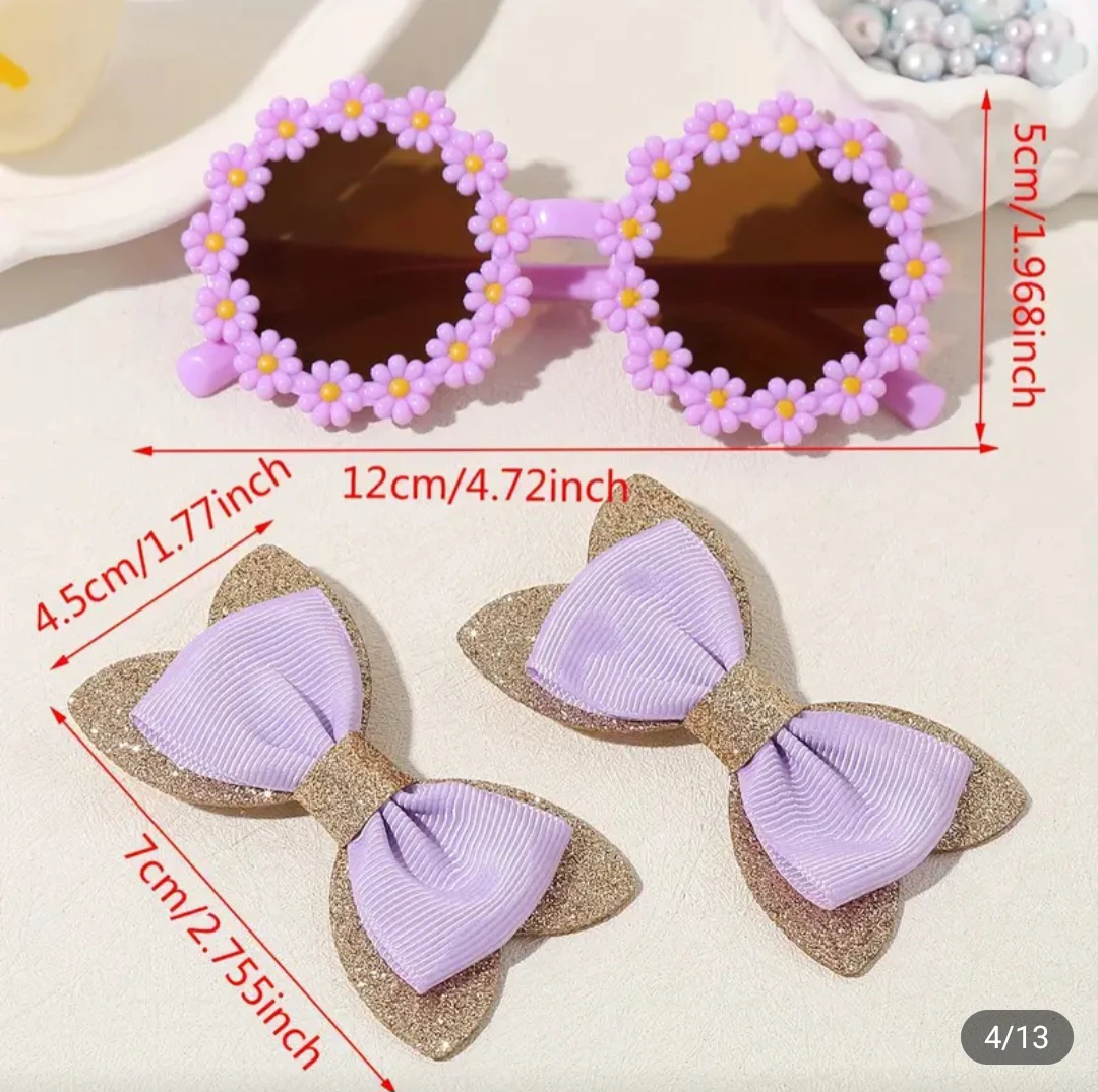 Kids Sunglasses and Hair Clips Set. *Brand New* - photo 3
