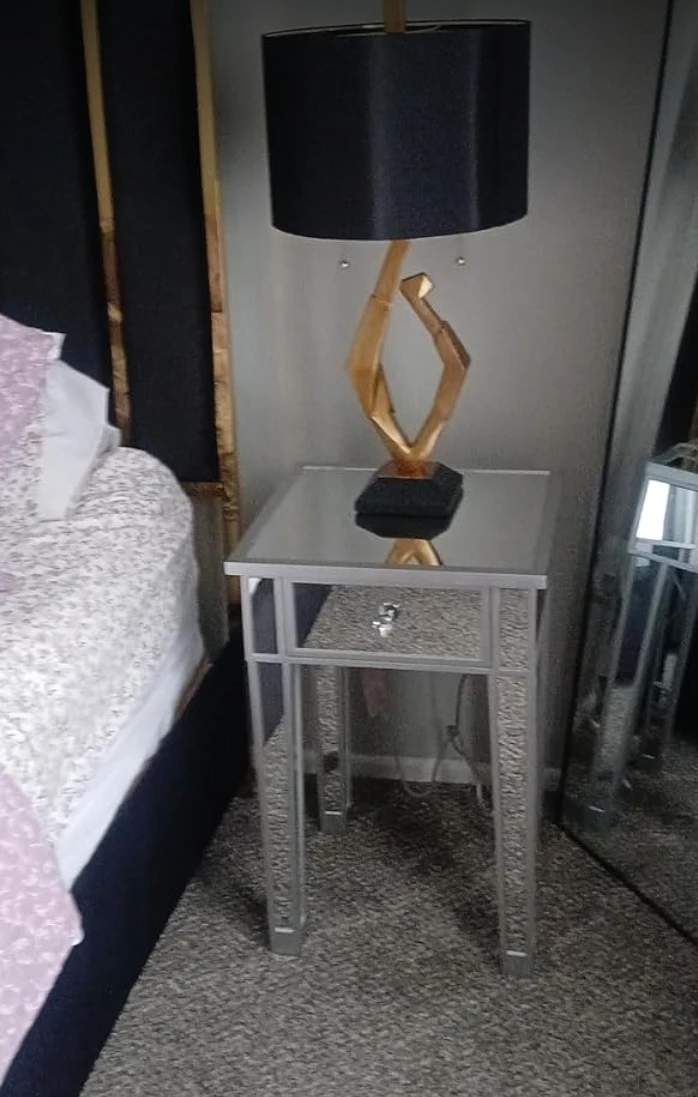 2 mirror side tables