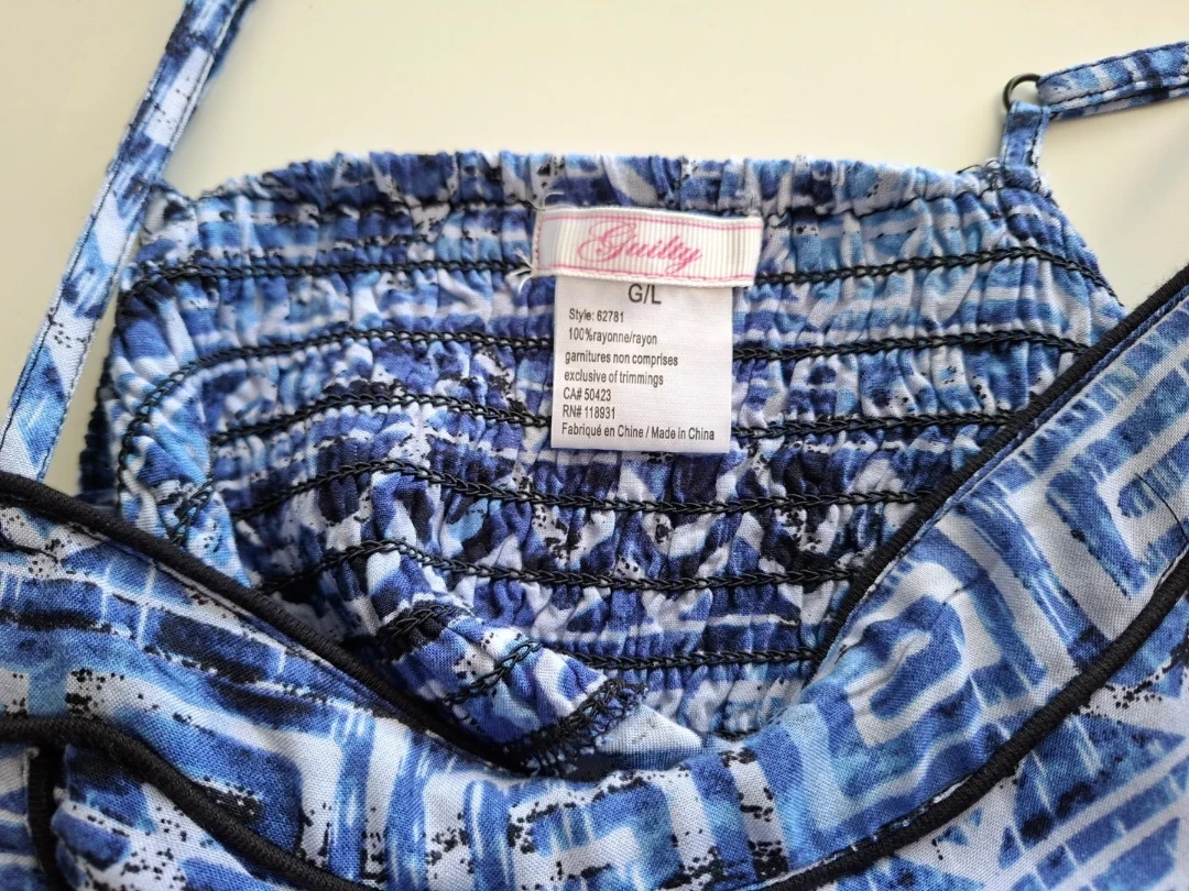 Guilty Maxi Dress - Blue Geometric Print - photo 3