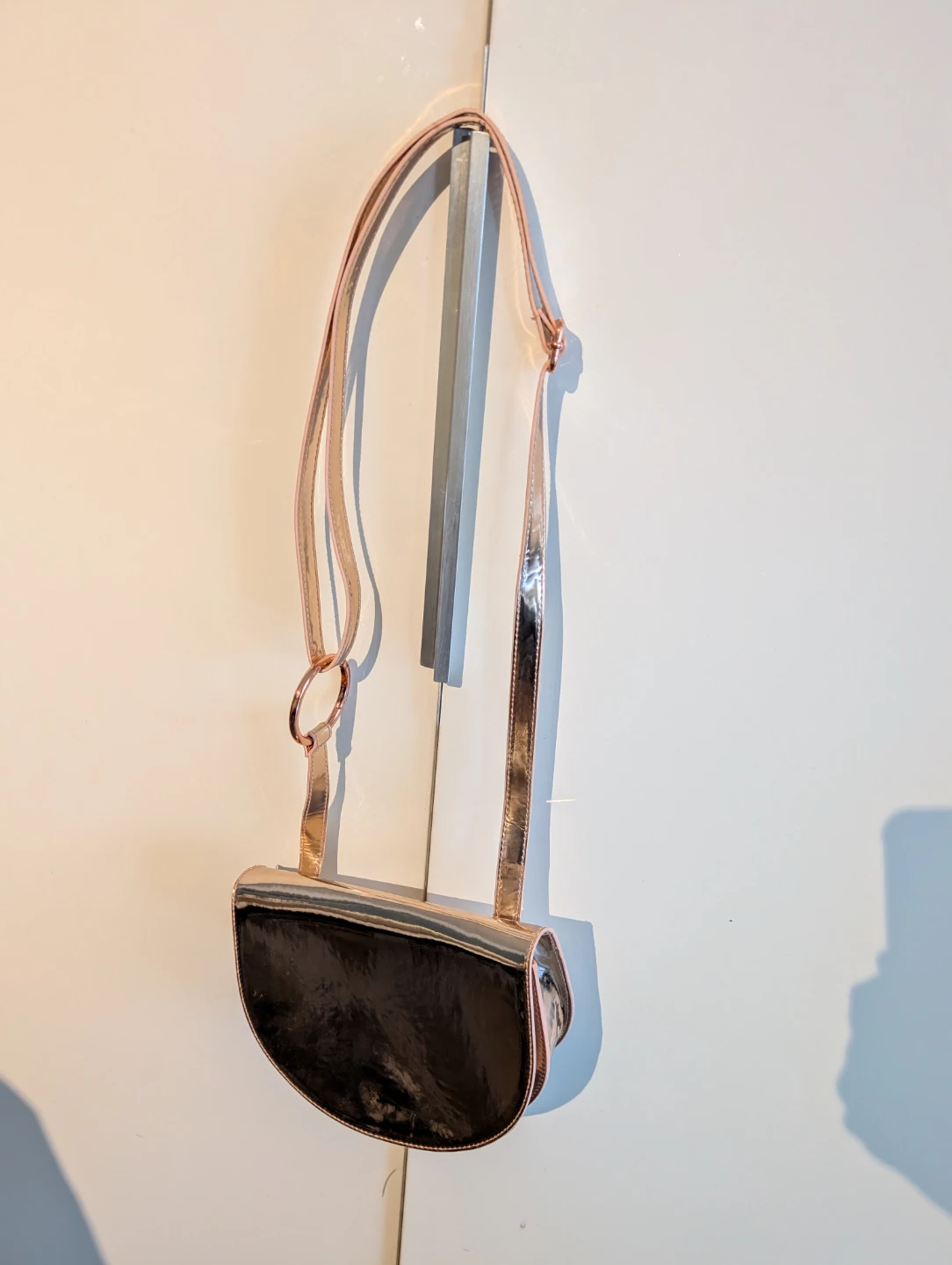 Rose Gold Semi-Circle Adjustable Strap Purse - photo 2