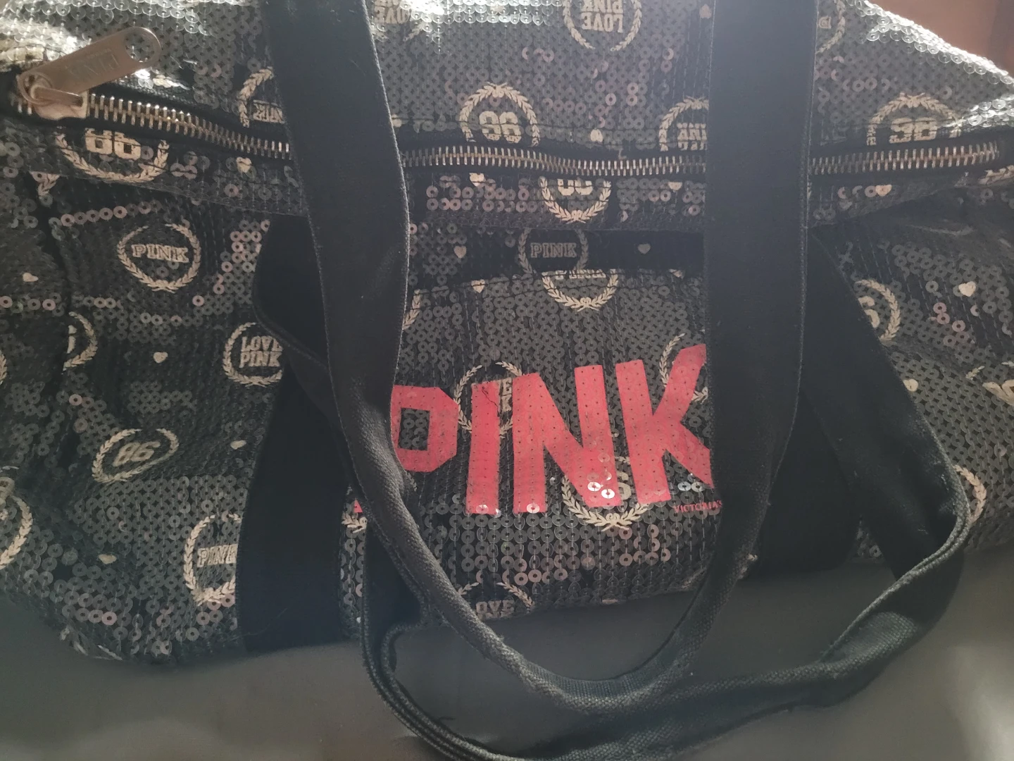 Victoria's Secret PINK Sequin Duffel Bag